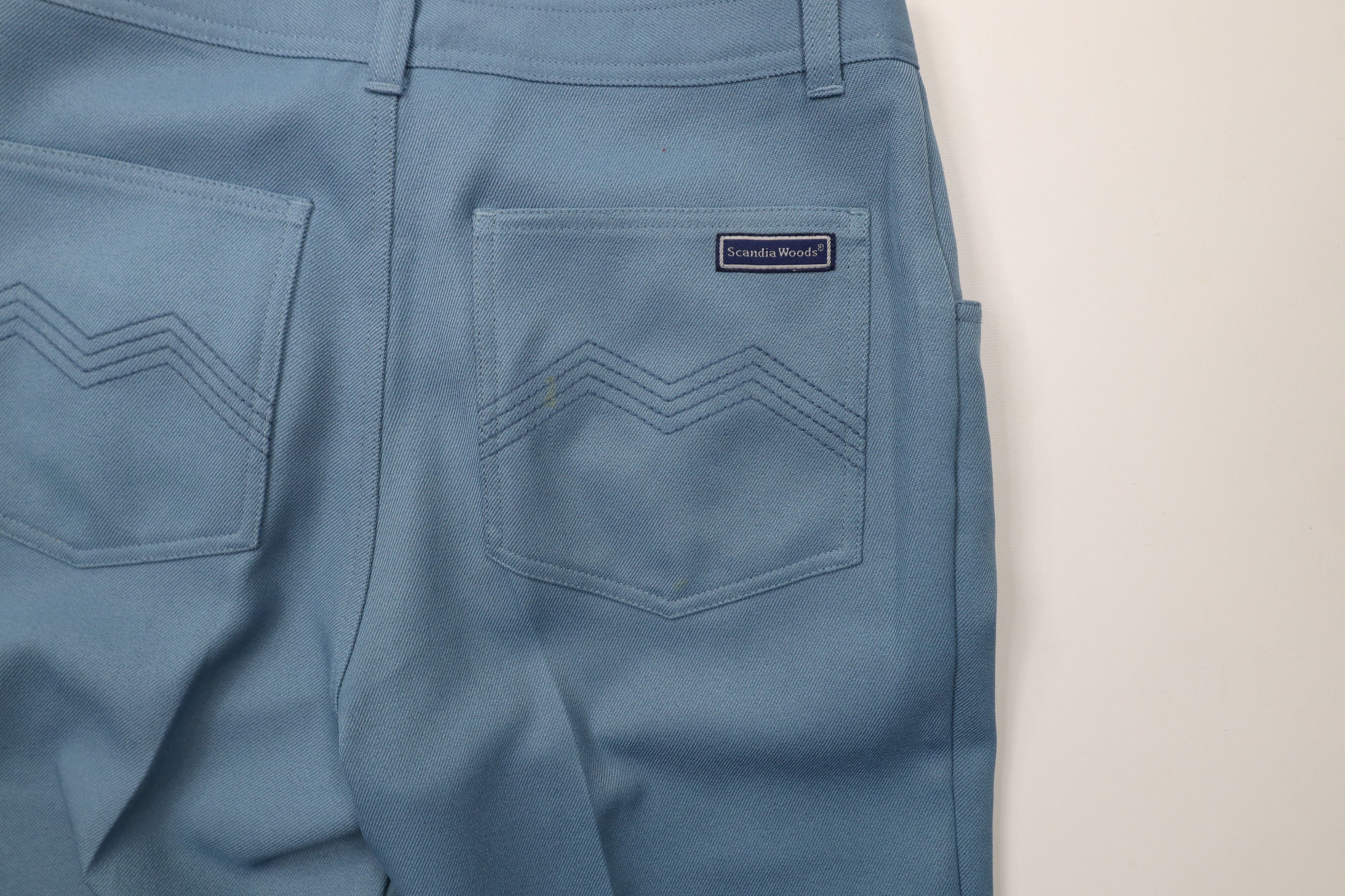 Vintage Vintage 90s Streetwear Knit Flared Chino Pants Blue Size US 32 / EU 48 - 12 Thumbnail