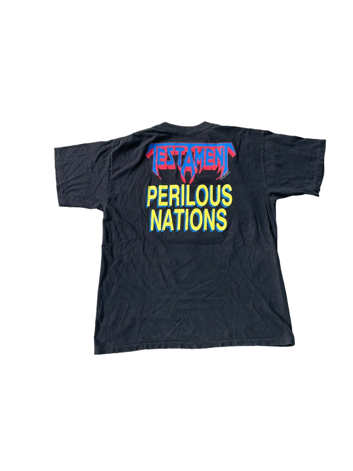 Band Tees VTG 1990 Testament Perilous Nation Size US L / EU 52-54 / 3 - 5 Thumbnail