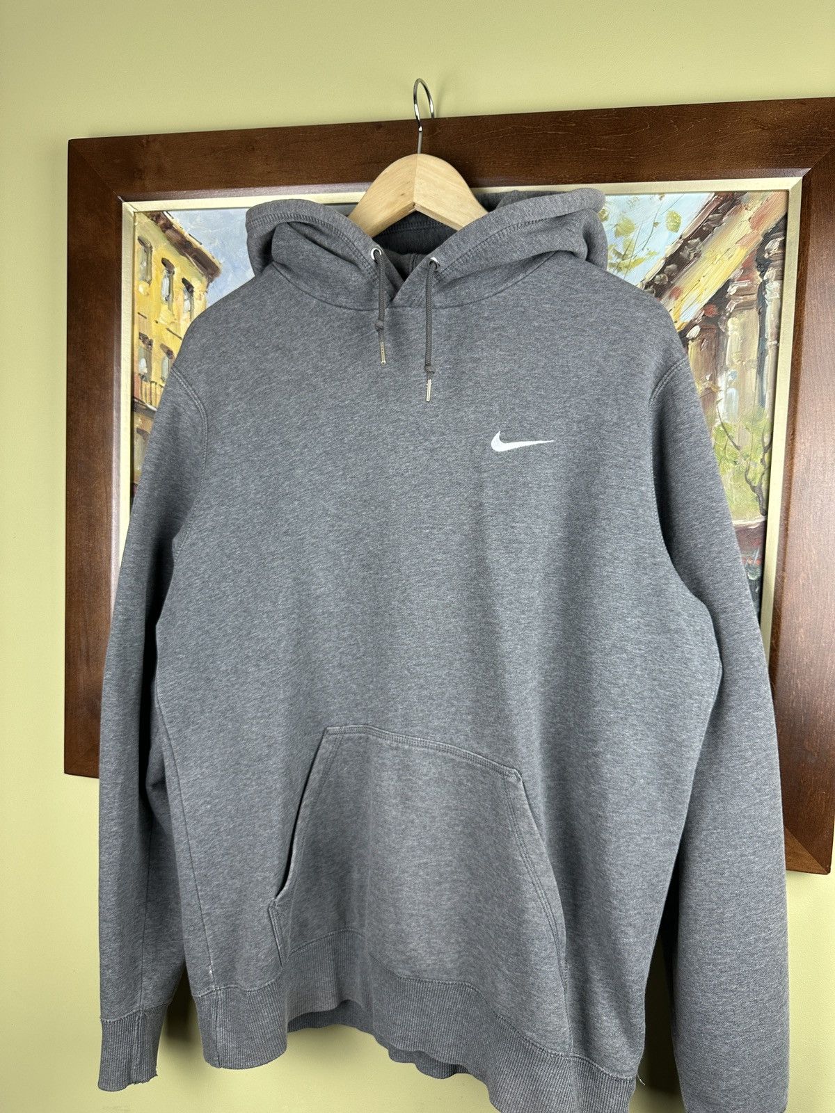 Nike Nike grey swoosh embroided hoodie Size US M / EU 48-50 / 2 - 3 Thumbnail