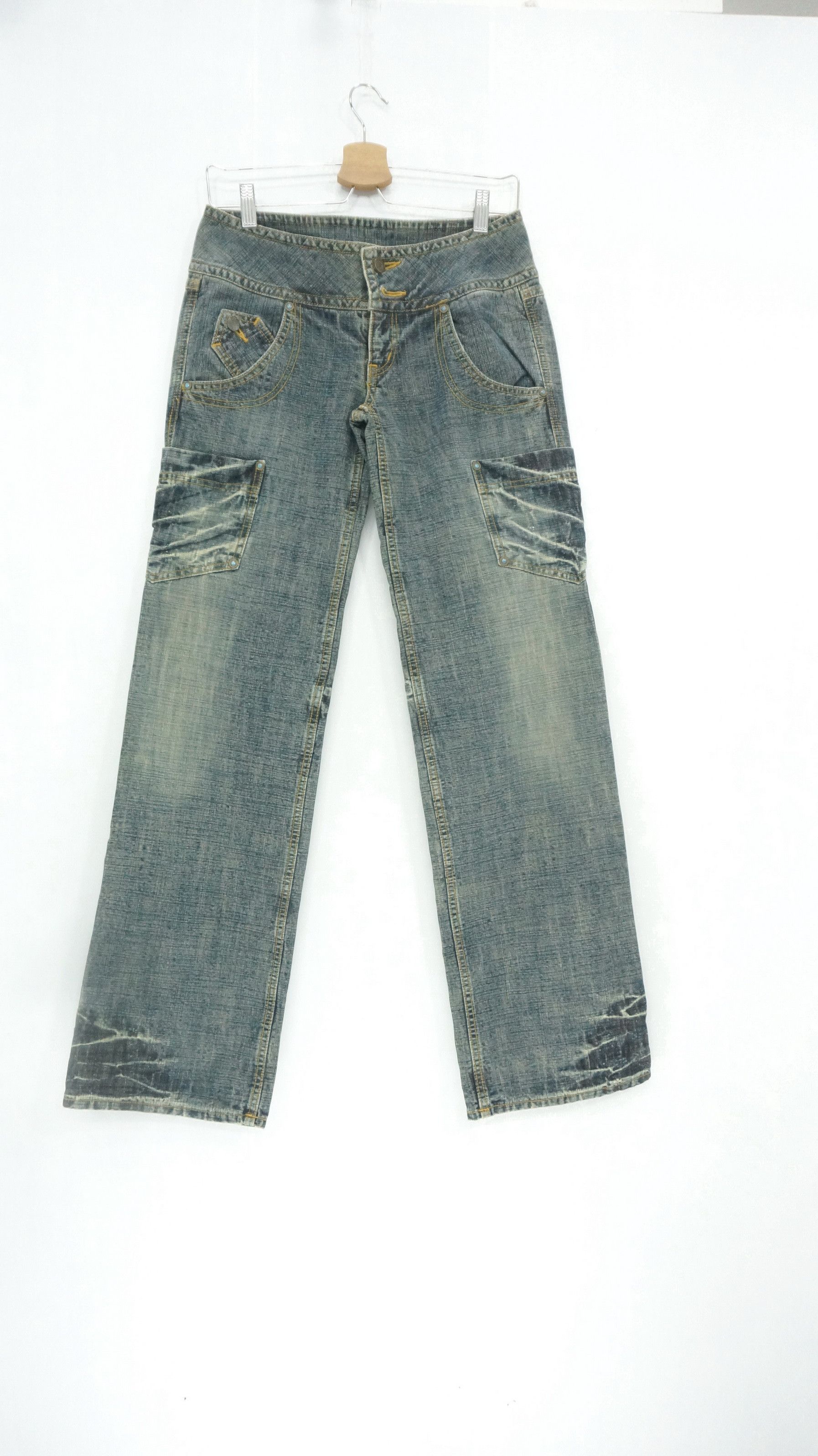 Japanese Brand Japan Wide Leg Multi Pocket Womens Jeans Size 27" / US 4 / IT 40 - 1 Thumbnail
