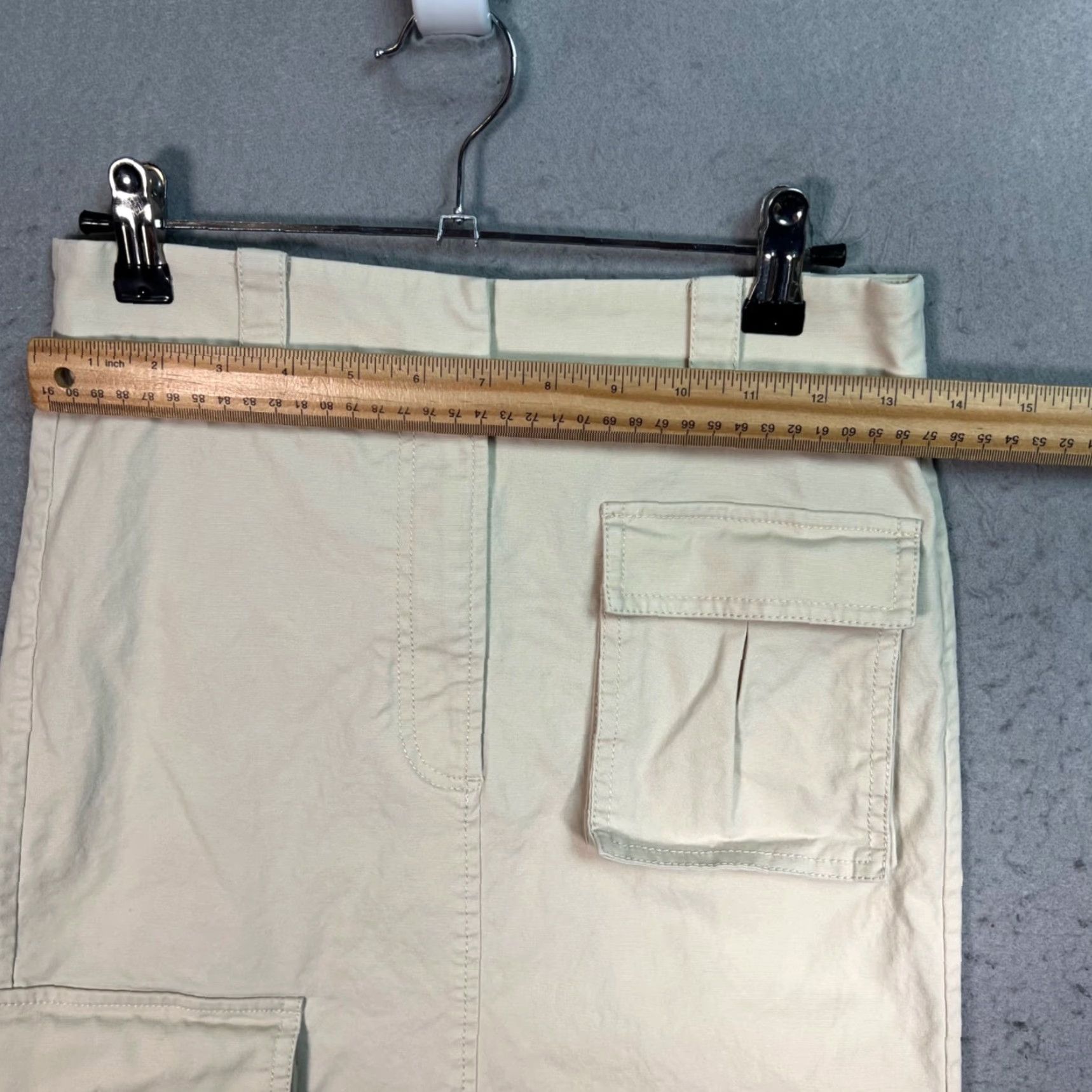 Cos COS Skirt Maxi Midi Beige Cotton Elastane Blend High-Waisted Womens 2 Casual Fall Spring Summer Vintage No (adjusted to fit rules) Size 26" / US 2 / IT 38 - 5 Thumbnail