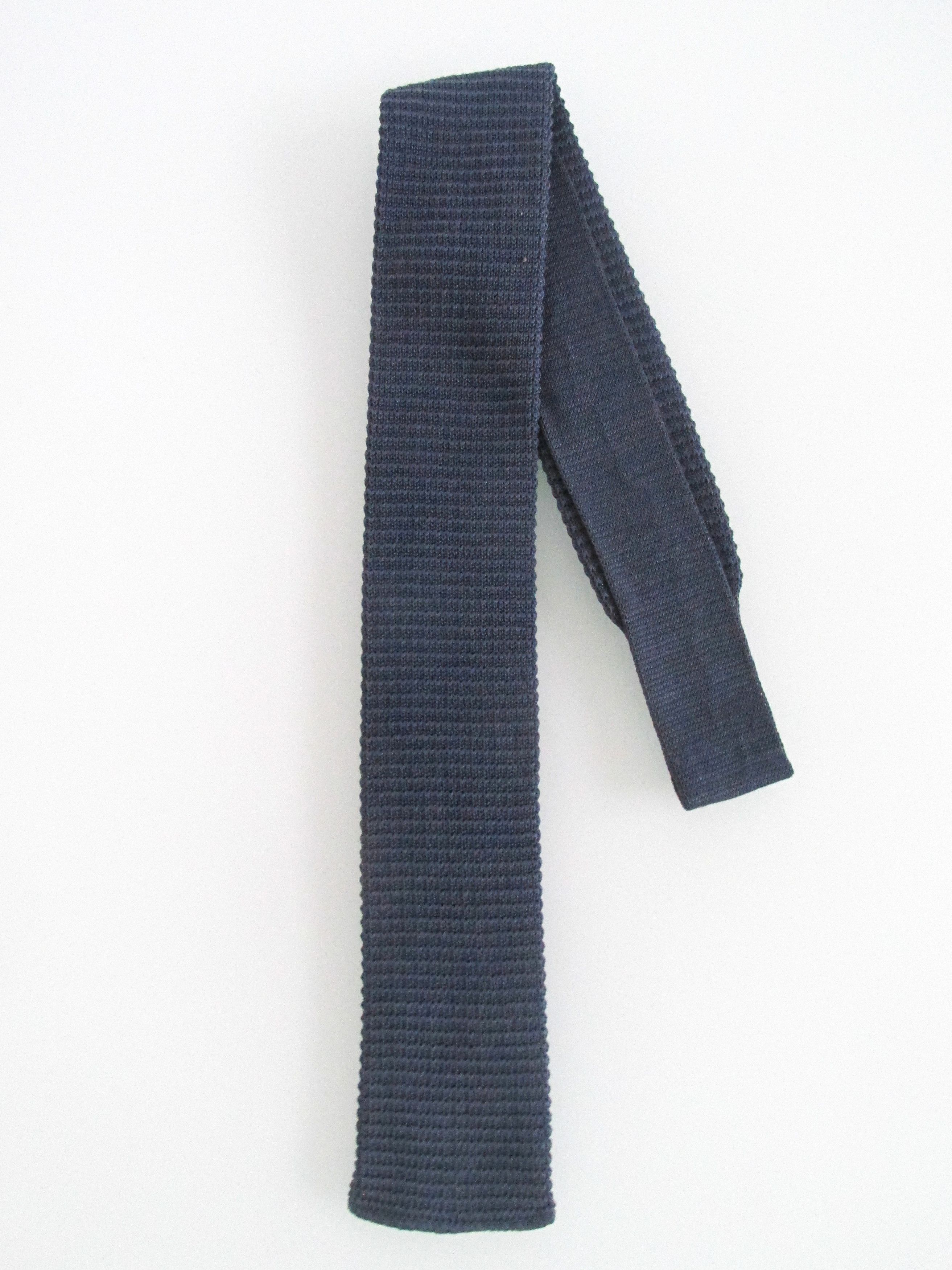 Other Rooster Flat/Square Bottom Vintage Men's Cotton Knit Tie Size ONE SIZE - 1 Thumbnail