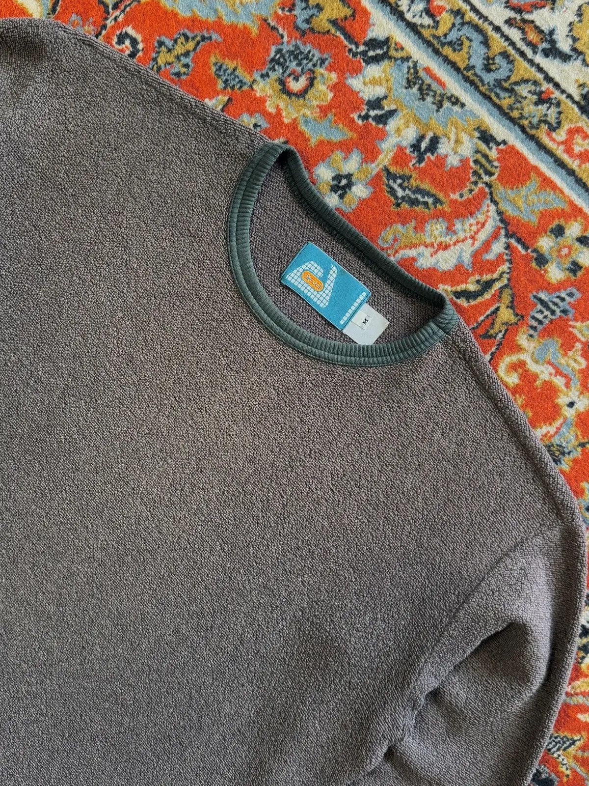 Diesel × Vintage 90s Vintage Diesel Rubber Logo Towel Knit Jumper Size US L / EU 52-54 / 3 - 11 Thumbnail