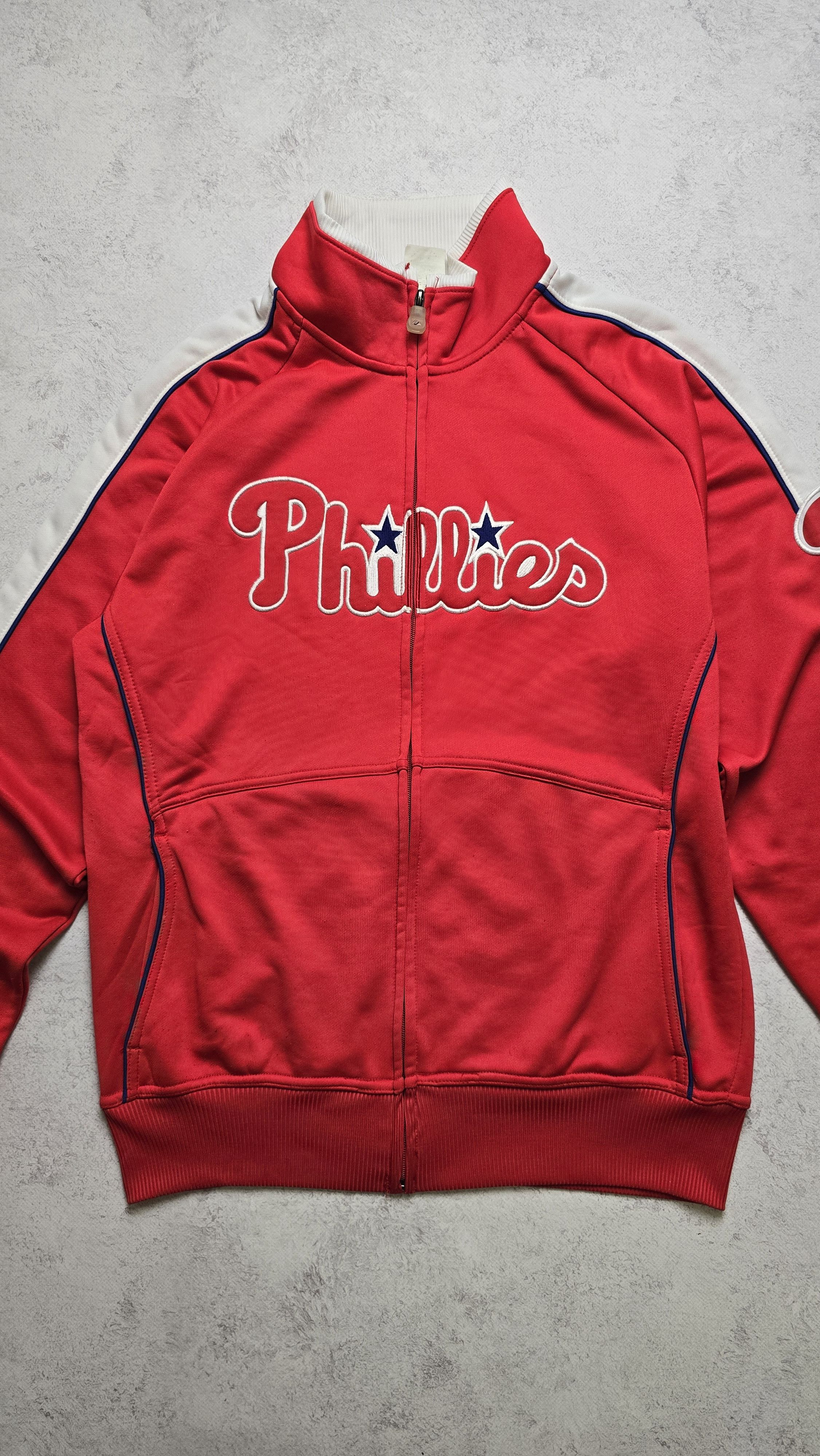 Majestic VTG Philadelphia Phillies MLB baseball Full-Zip Track Jacket Size US S / EU 44-46 / 1 - 16 Thumbnail