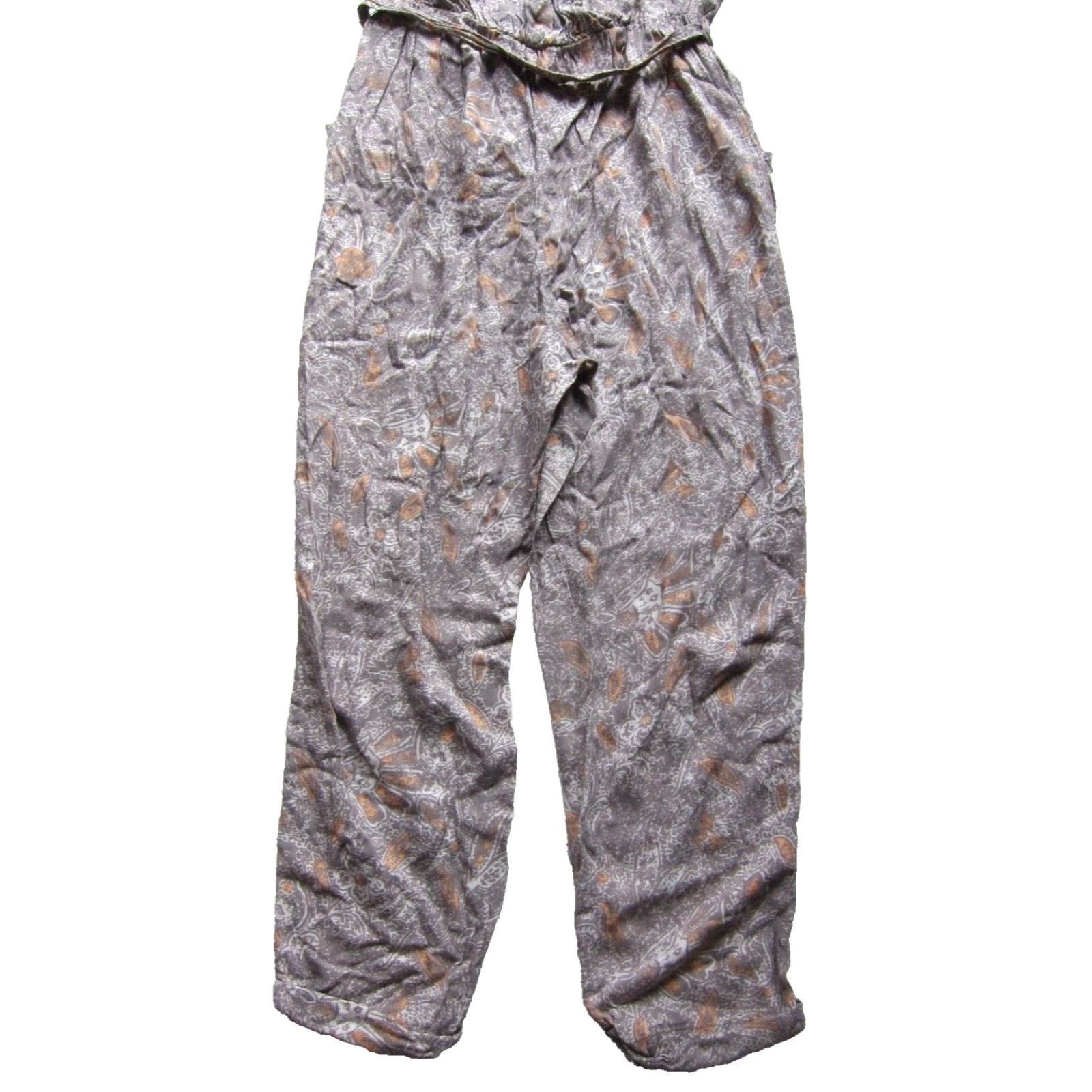 Free People Free People Jumpsuit One-Piece XS Gray Floral Pockets Women Size 26" / US 2 / IT 38 - 6 Thumbnail