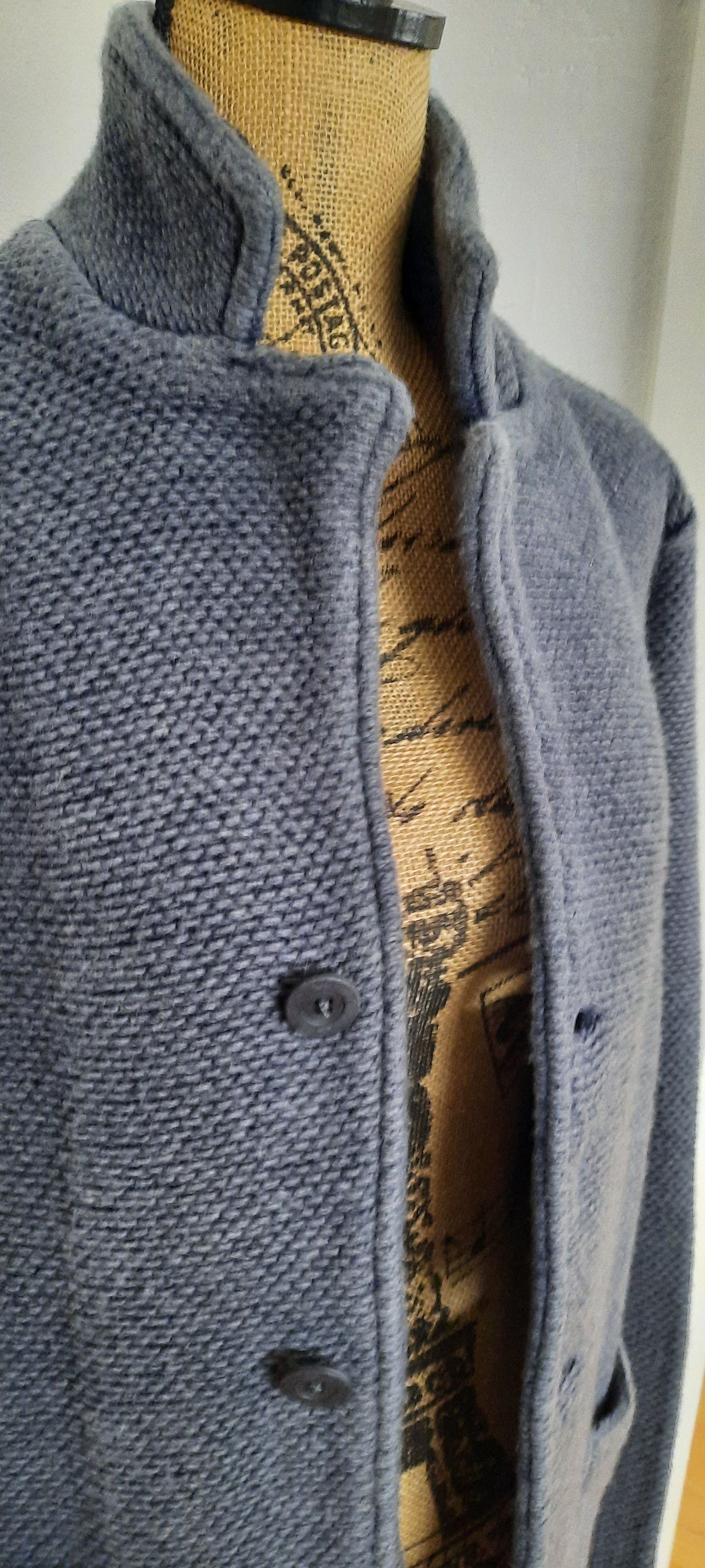 GAS GAS Men's Cardigan Wool Jacket Blue 48 Size US M / EU 48-50 / 2 - 1 Thumbnail