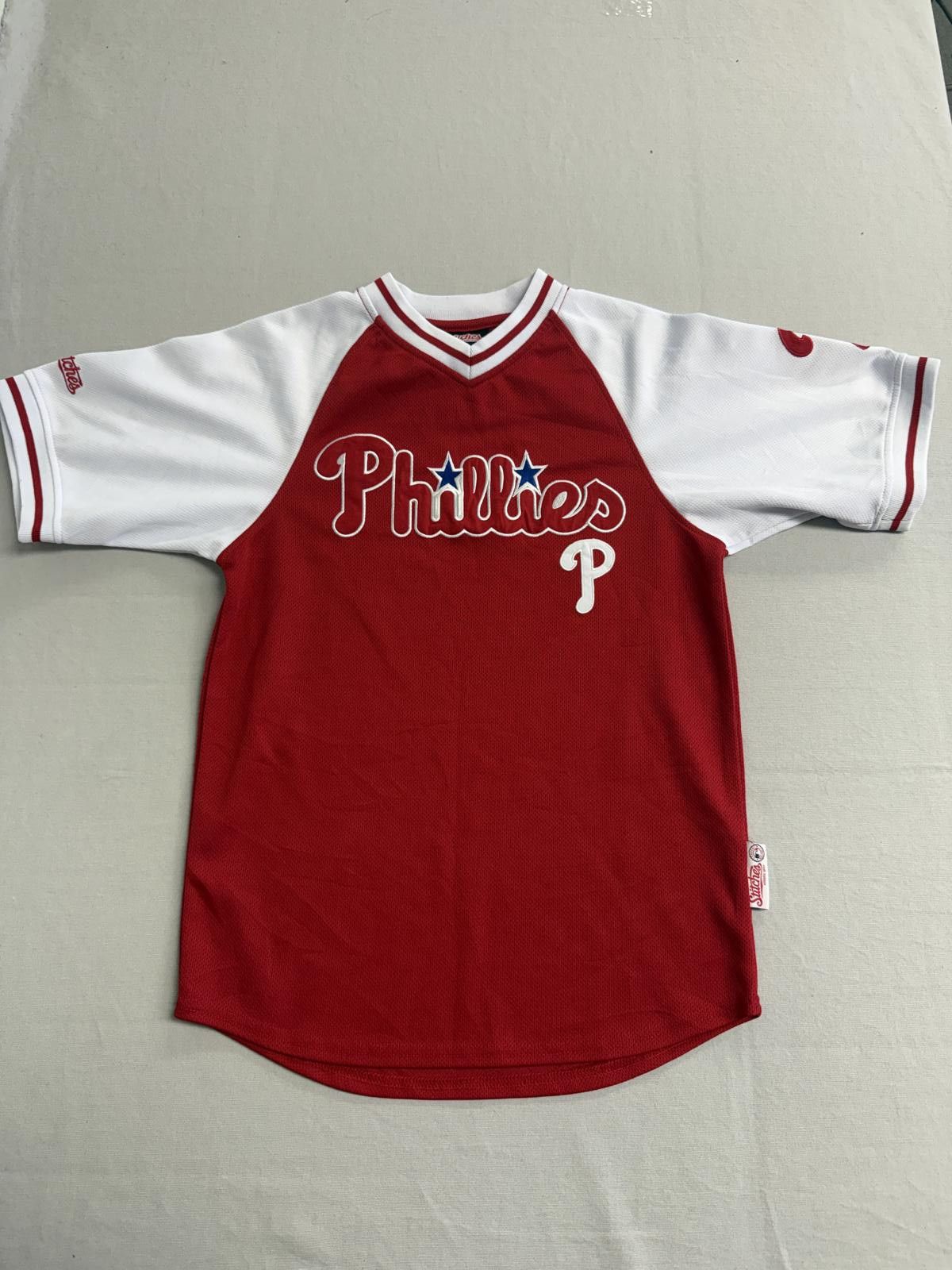 Taylor Stitch Philadelphia Phillies Jersey - Youth Kids Embroidered Red -M Size US M / EU 48-50 / 2 - 1 Thumbnail