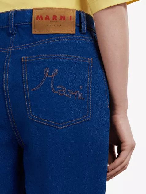 Marni o1srvl11e0624 Denim Trouser in Ocean Size 27" / US 4 / IT 40 - 5 Thumbnail