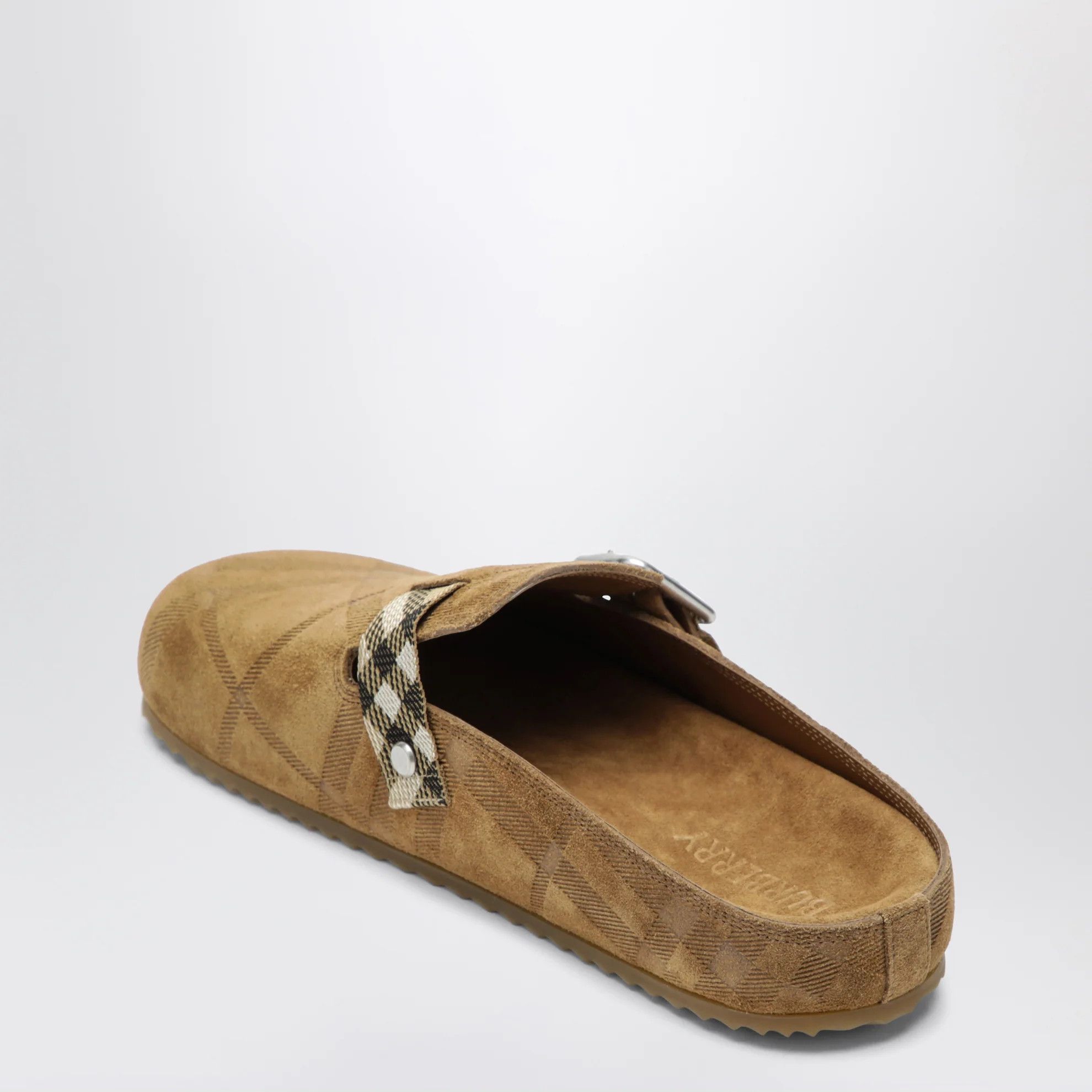 Burberry o1d2blof0426 Check Pattern Clogs Mules in Brown Size US 6 / IT 36 - 4 Thumbnail