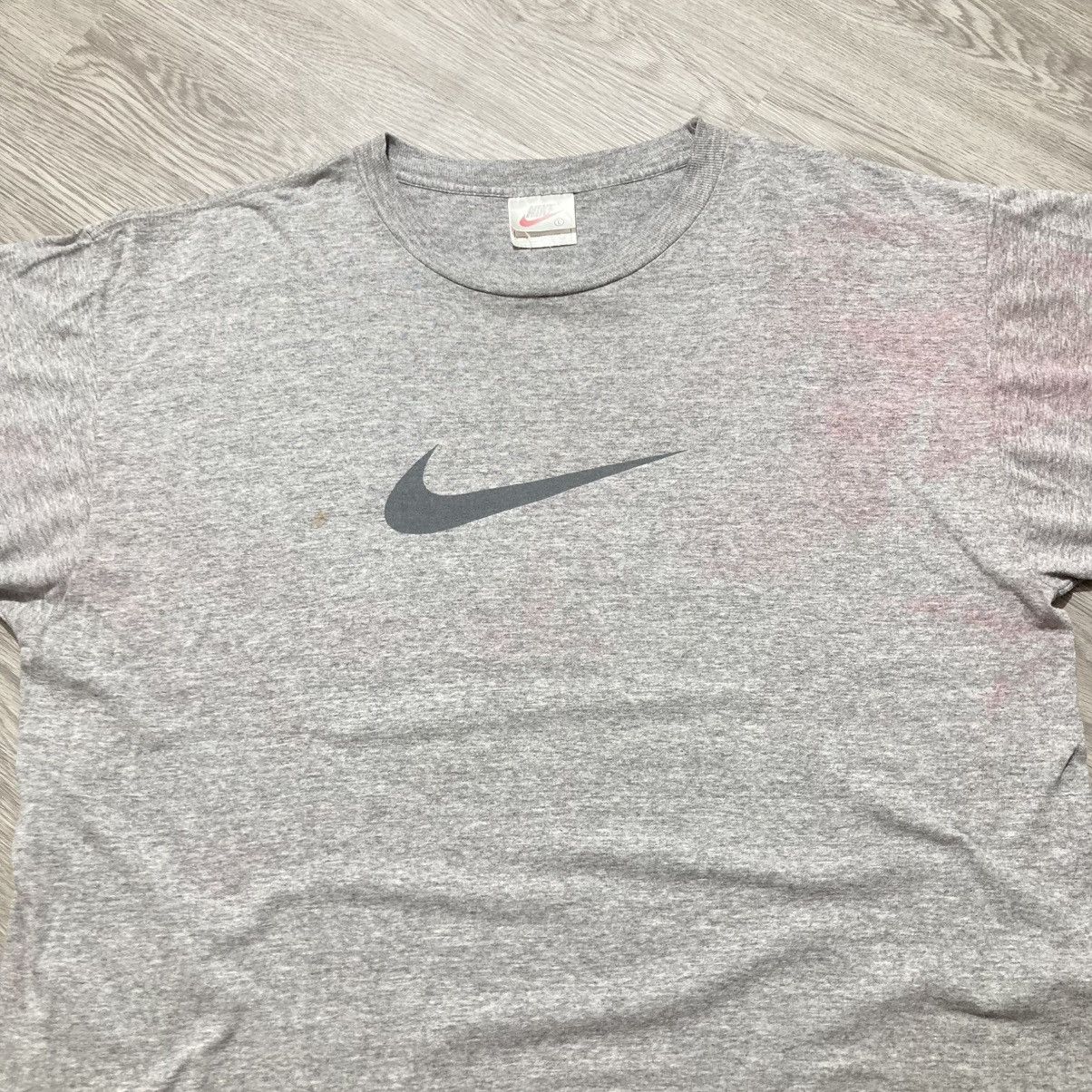Nike 1990s Vintage Nike Center Swoosh Logo USA Tee Grey Size US XL / EU 56 / 4 - 2 Thumbnail