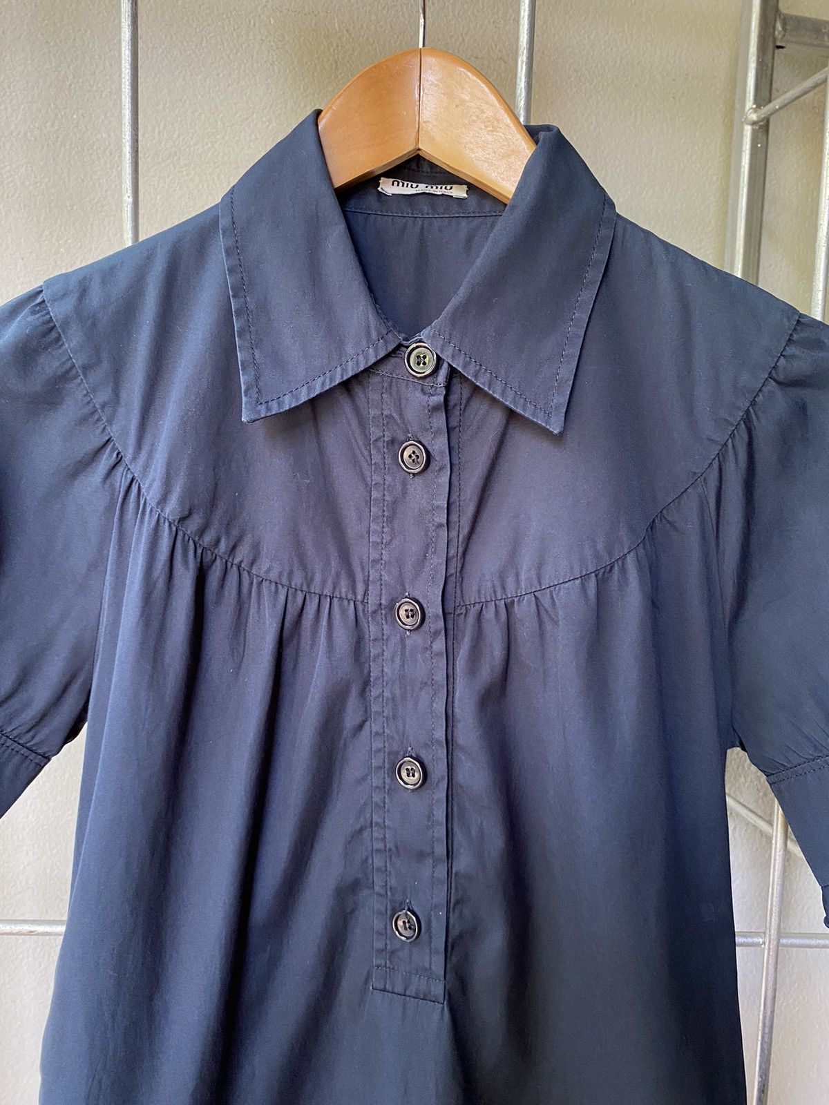 Miu Miu MIU MIU dark polo blouse Size ONE SIZE - 14 Thumbnail