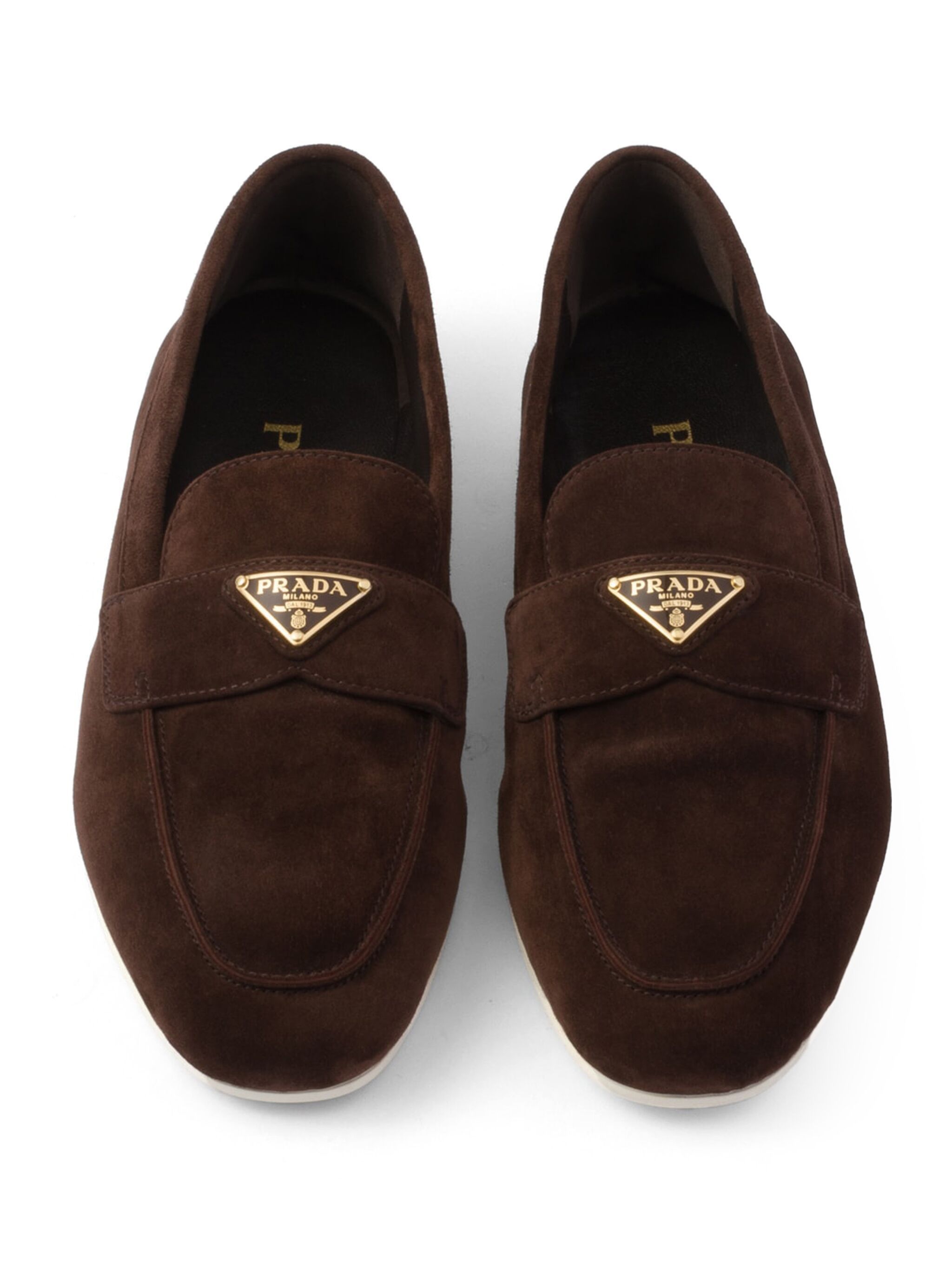 Prada o1w1db11124 Suede Loafers in Dark Brown Size US 6 / IT 36 - 3 Thumbnail