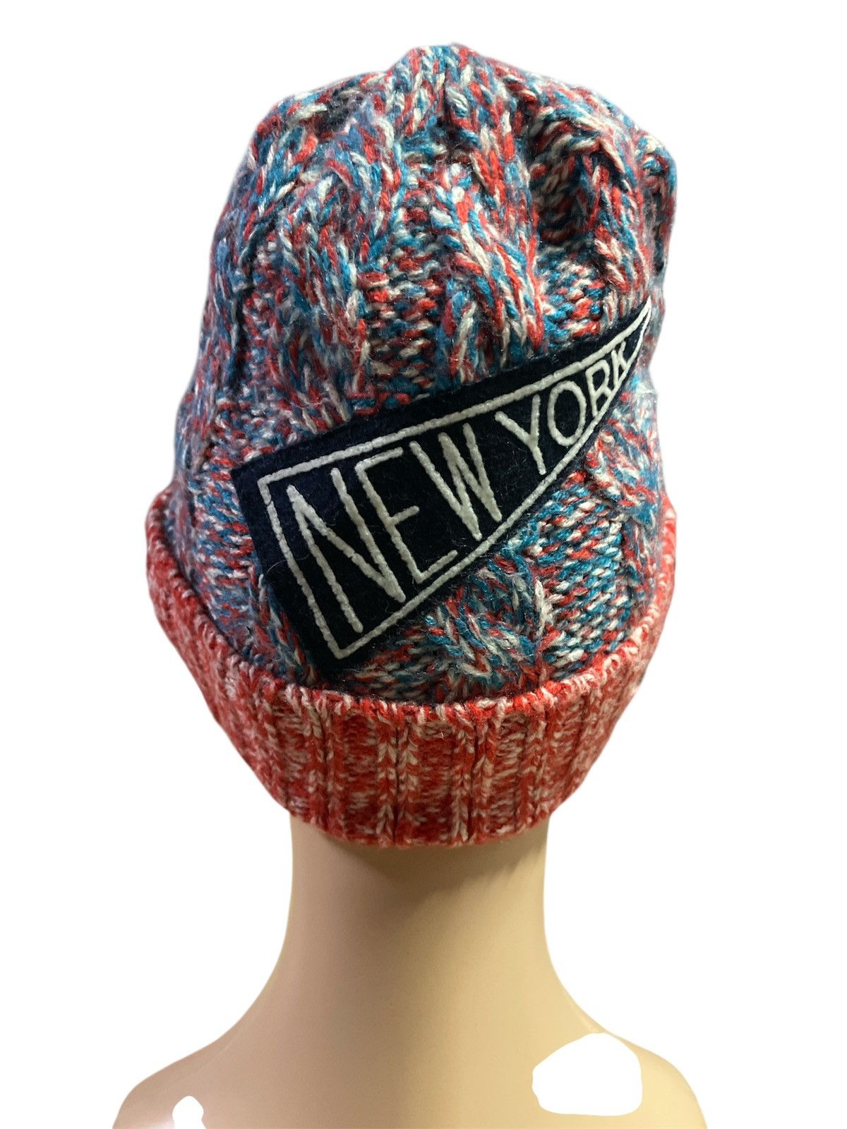 Disney × Japanese Brand Vtg Denim Dungaree X Mickey Mouse knitted Beanie Size ONE SIZE - 4 Thumbnail