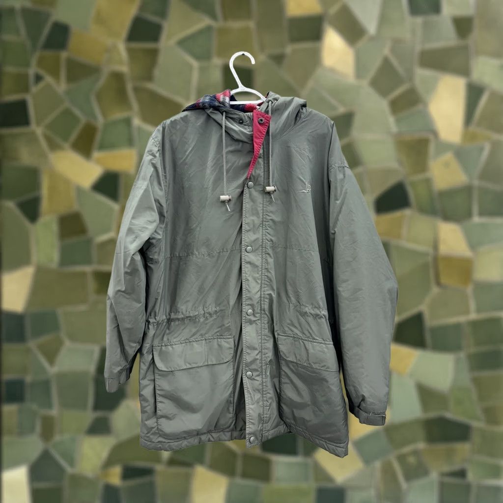 Vintage VINTAGE Natural Reflections Jacket Men Large Zip Up Hooded Lined Polyester Half Flannel VTG Brown Modern Outdoor 80s 90s Size US L / EU 52-54 / 3 - 1 Thumbnail
