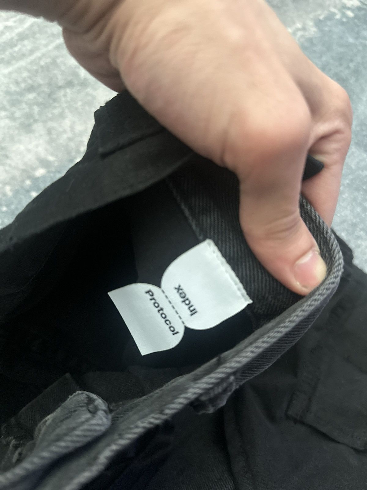 PROJECT G/R PROTOCOL INDEX Biker Cargo Denim Pants - Black Size US 32 / EU 48 - 3 Thumbnail