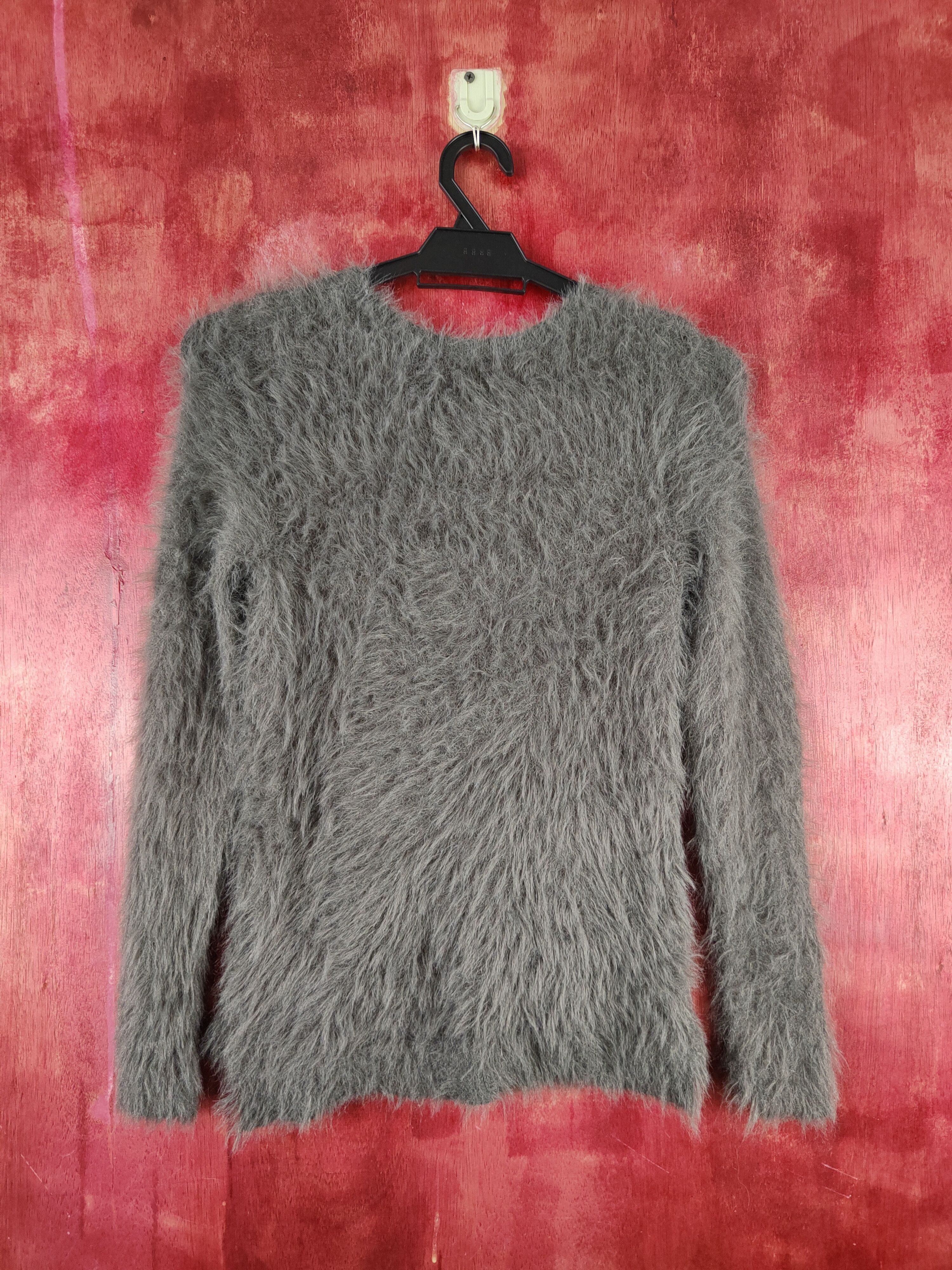 Aran Isles Knitwear H&M Dark Gray Shag Shaggy Fur Mohair Knitwear #S2023 Size S / US 4 / IT 40 - 8 Thumbnail