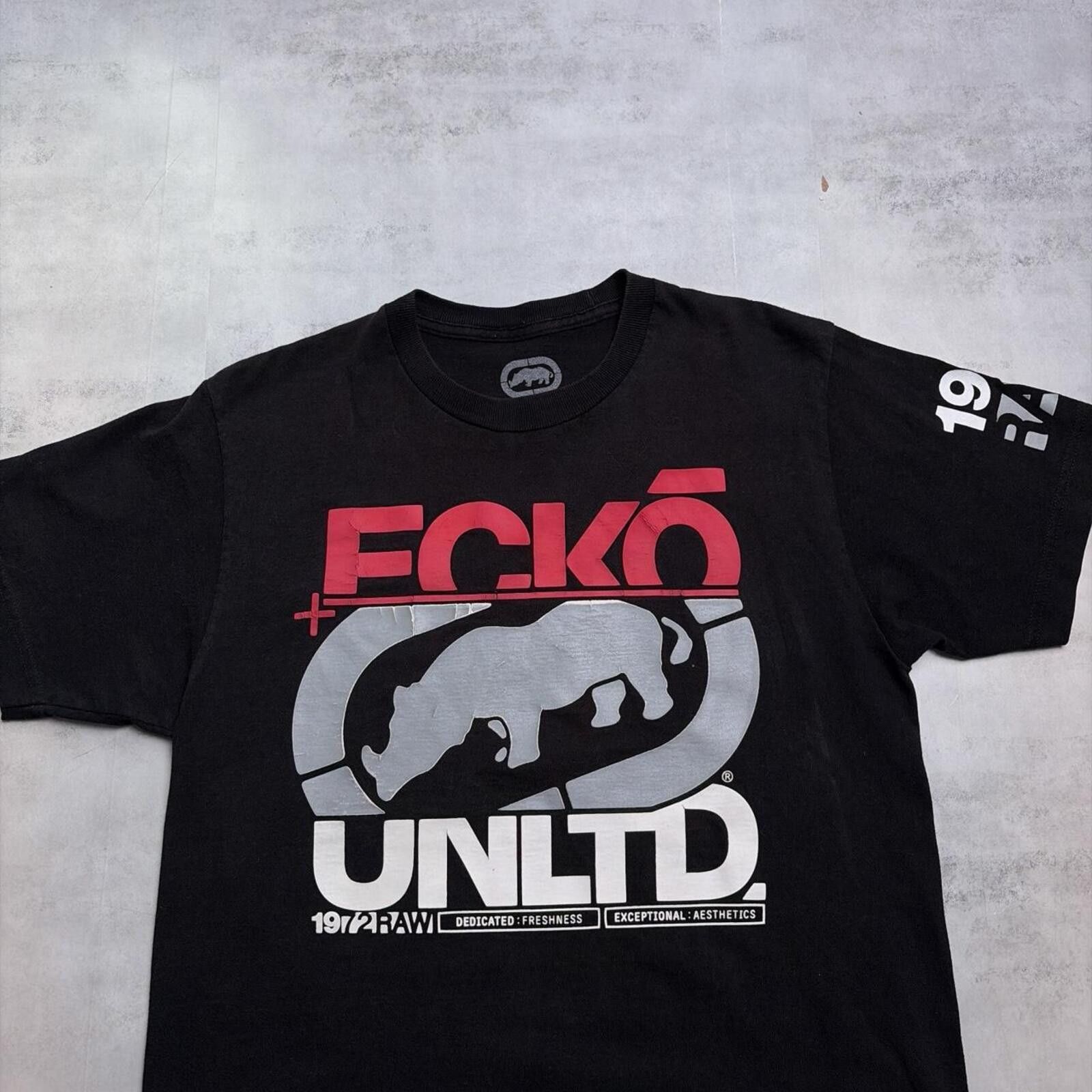 Ecko Unltd. Y2K Black Ecko Unltd Grunge Skater Graphic T-Shirt Size US M / EU 48-50 / 2 - 3 Thumbnail