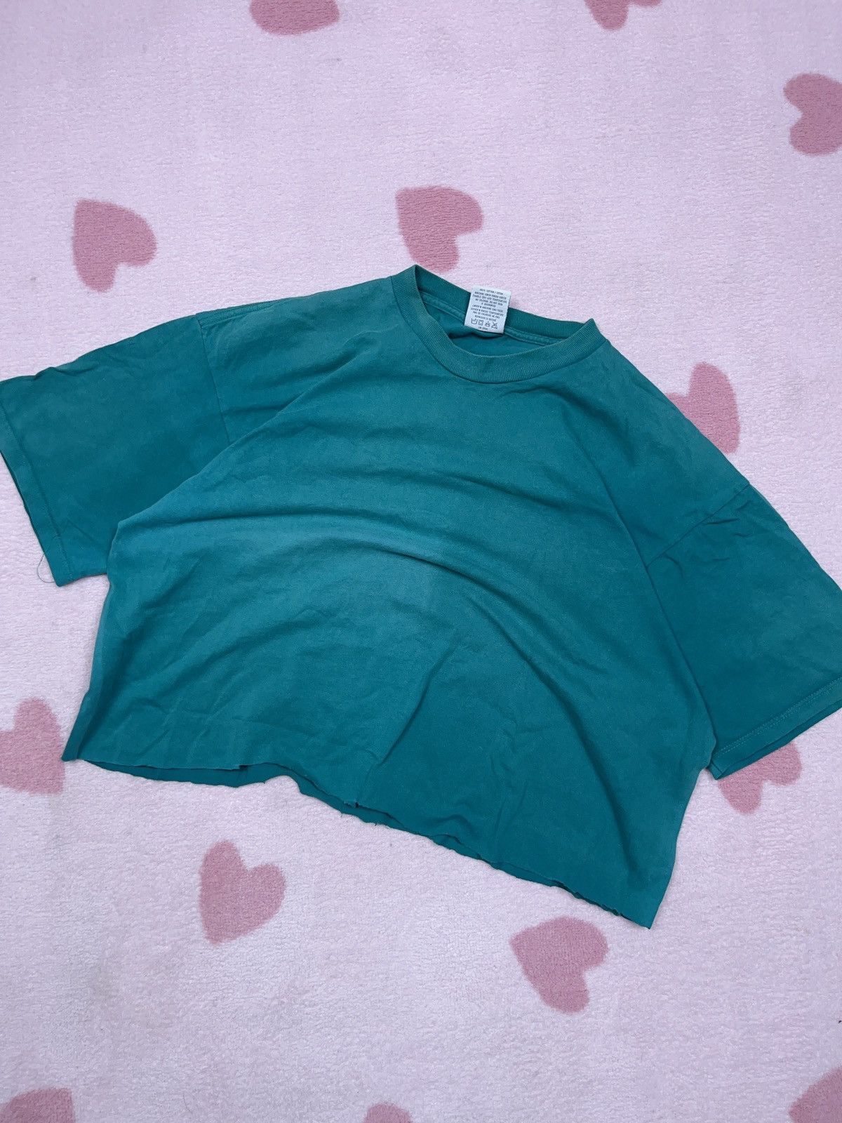Vintage ➕ 90s vintage cropped trashed boxy af t-shirt Size US XL / EU 56 / 4 - 1 Thumbnail
