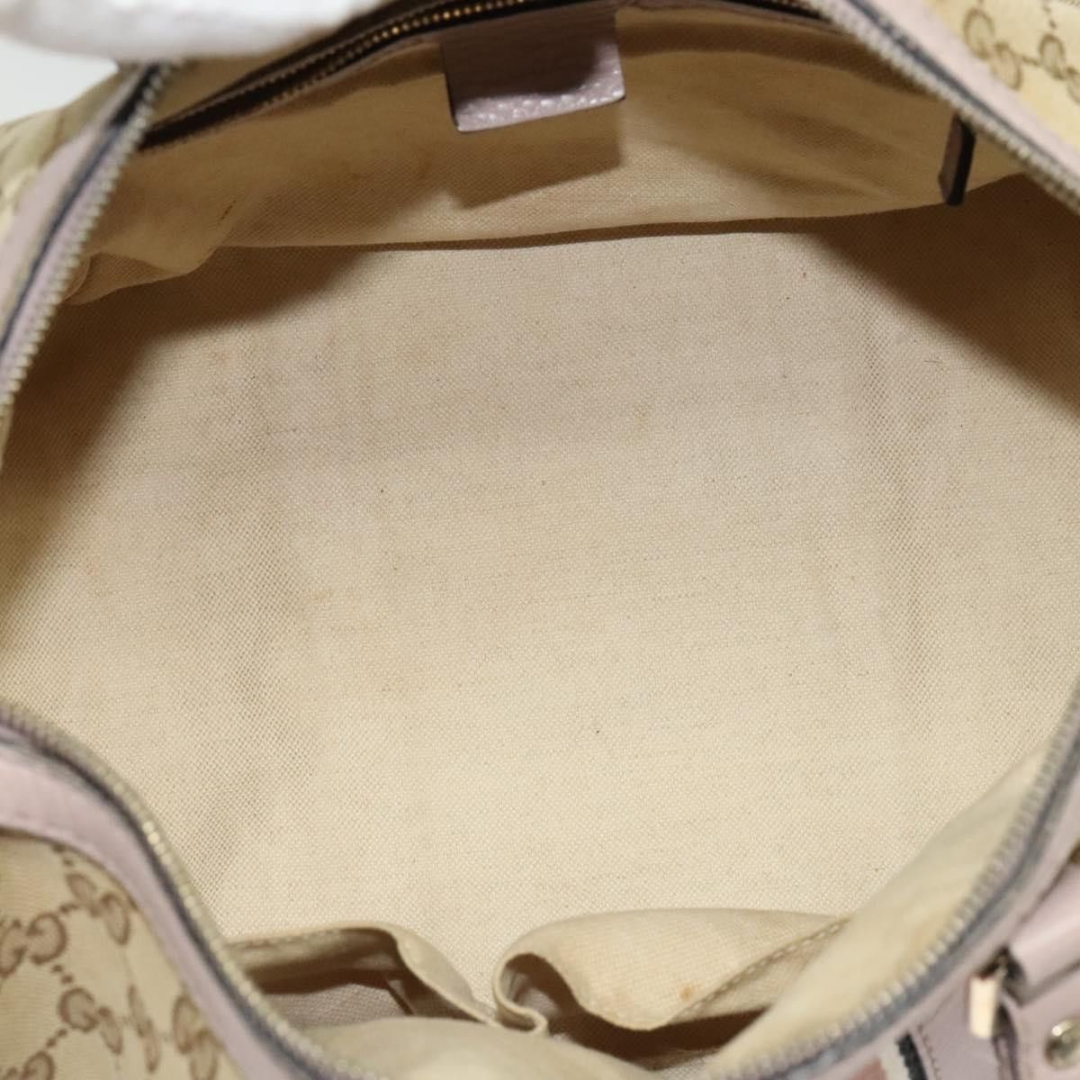 Gucci GUCCI GG Canvas Sherry Line Hand Bag Beige Gold Size ONE SIZE - 18 Thumbnail