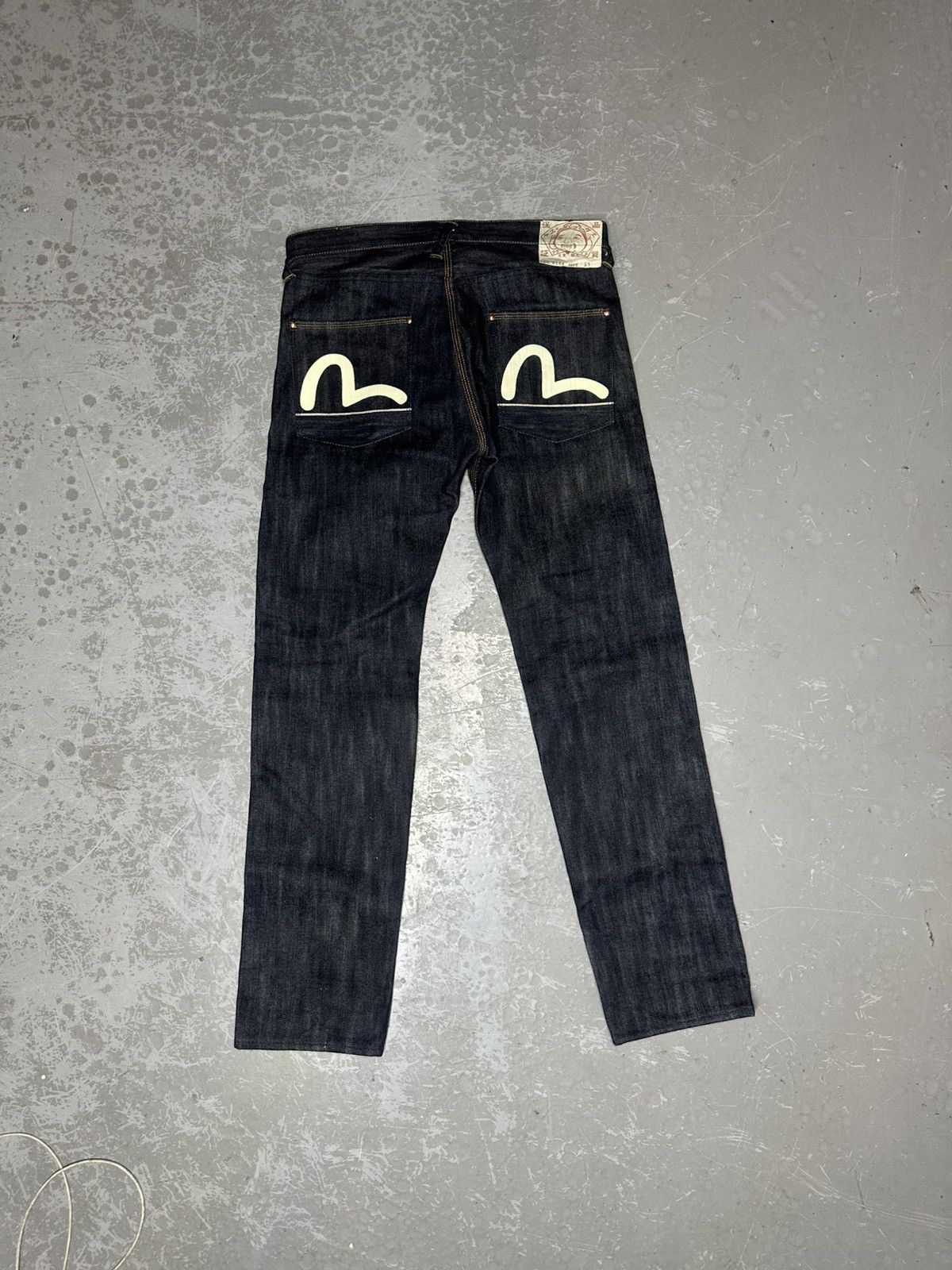 Evisu Seagull Print Pockets Regular Fit Jeans Size US 33 - 2 Thumbnail