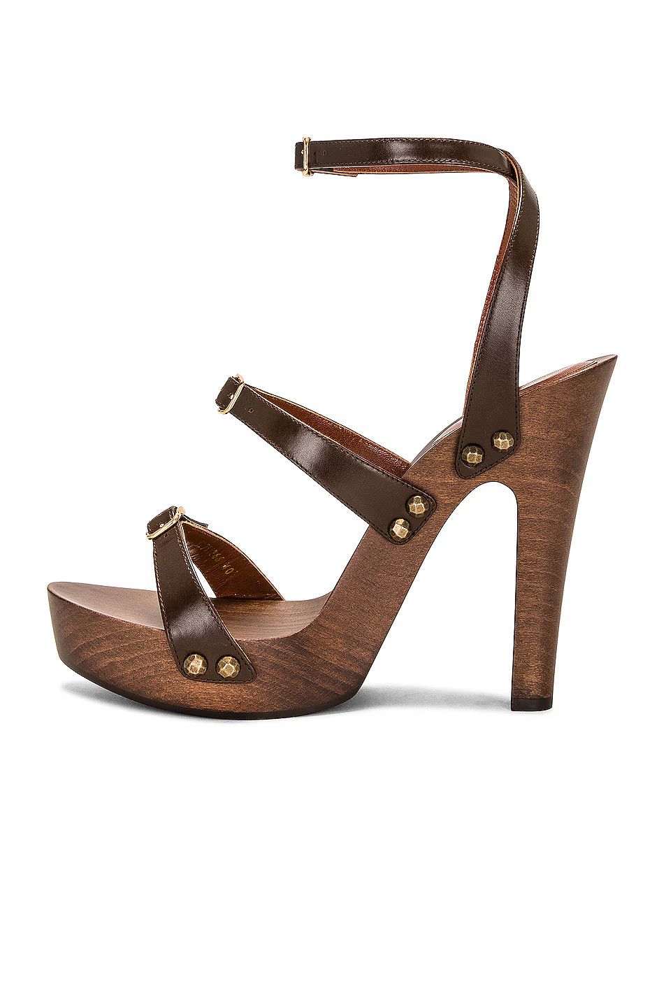 Saint Laurent Paris o1bcso1str1124 Joan Platform Sandals in Toffee Size US 6.5 / IT 36.5 - 5 Thumbnail