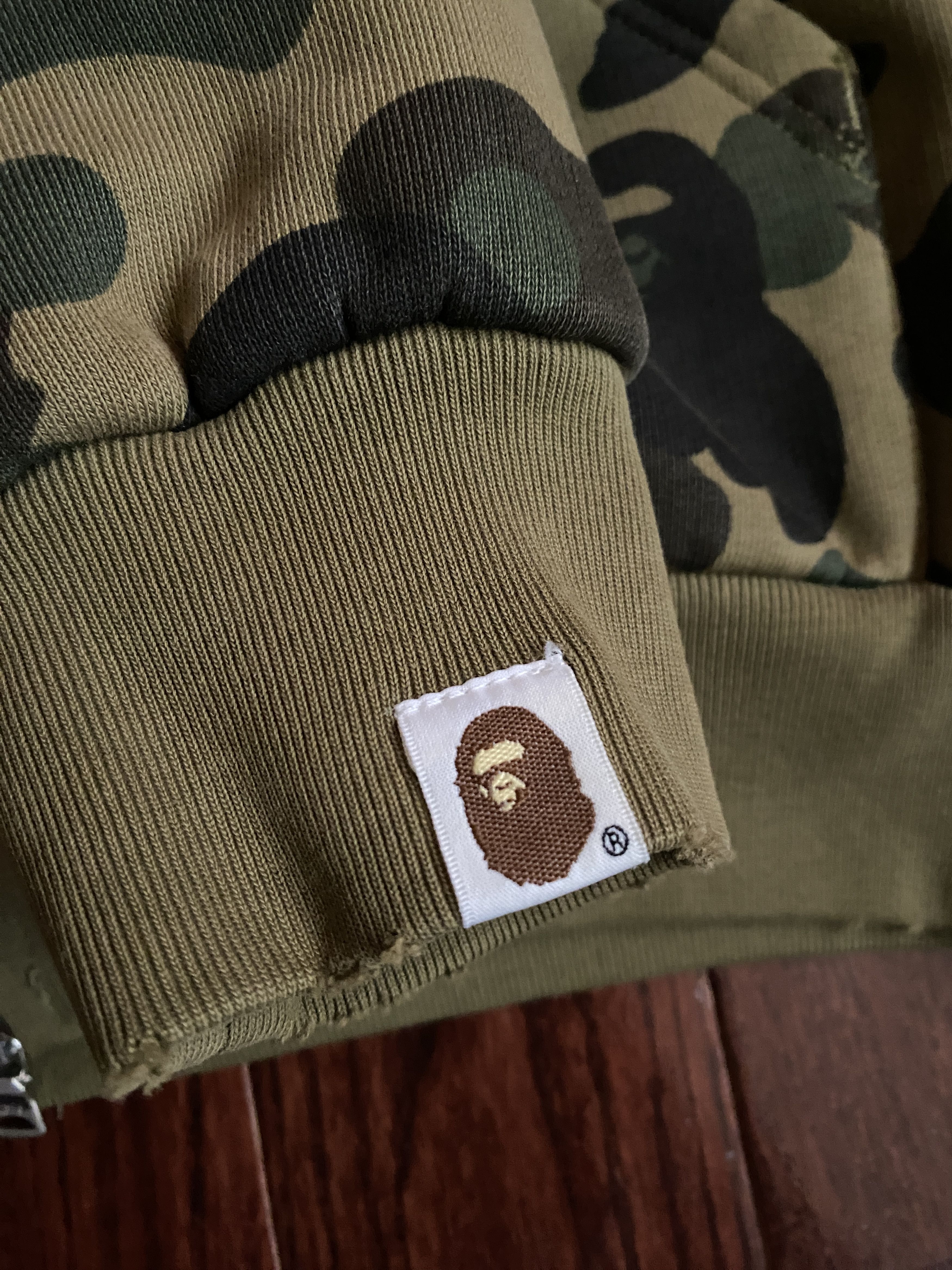 Bape 1st Camo Heavy Wash Cropped Fit Zip Hoodie Size US M / EU 48-50 / 2 - 7 Thumbnail