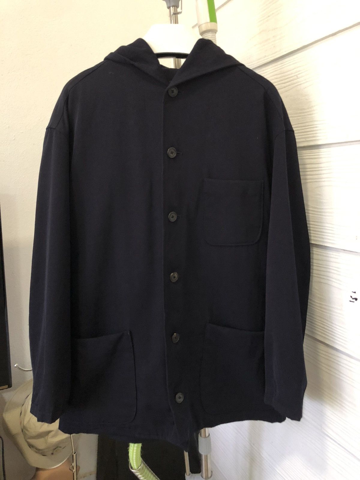 Vintage × Y's for Men × Yohji Yamamoto Yohji Yamamoto Y’s for Men hooded wools long blazer jacket Size US M / EU 48-50 / 2 - 1 Thumbnail