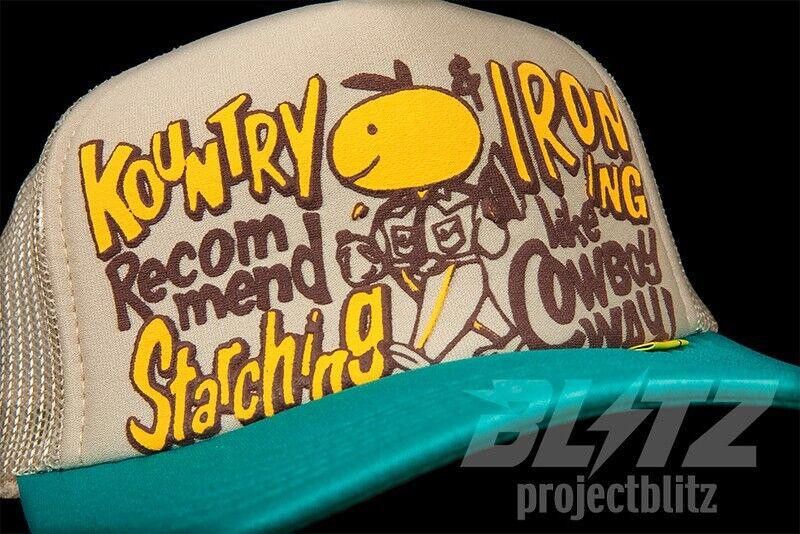 Kapital KAPITAL KOUNTRY STARCHING IRONING TRUCKER CAP HAT TURQUOISE Size ONE SIZE - 1 Thumbnail