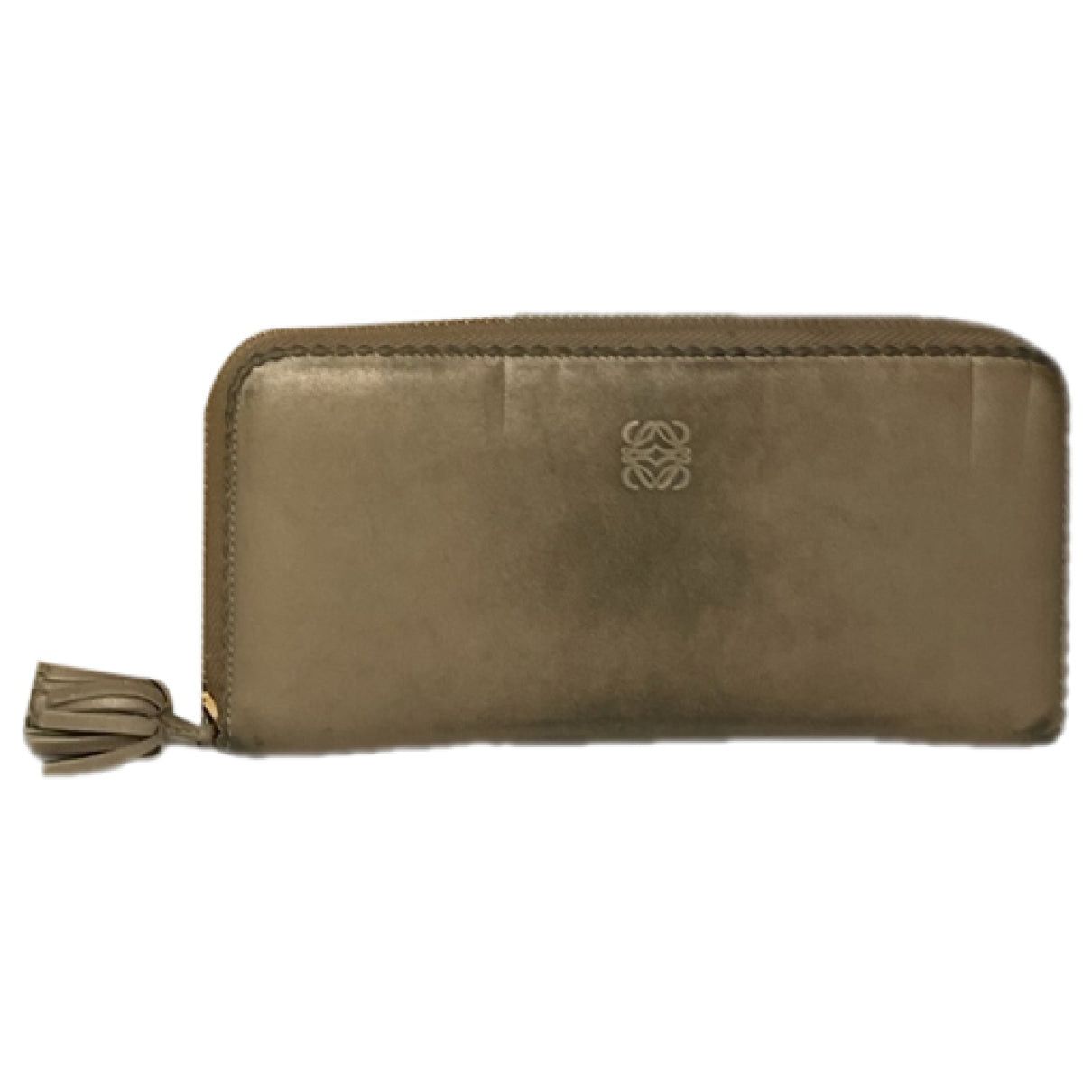 Puzzle Beige Leather Wallet