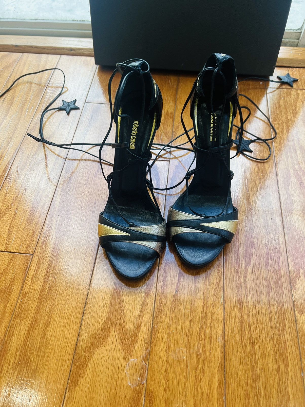 Roberto Cavalli Roberto Cavalli spaghetti strap heels Size US 6 / IT 36 - 7 Thumbnail