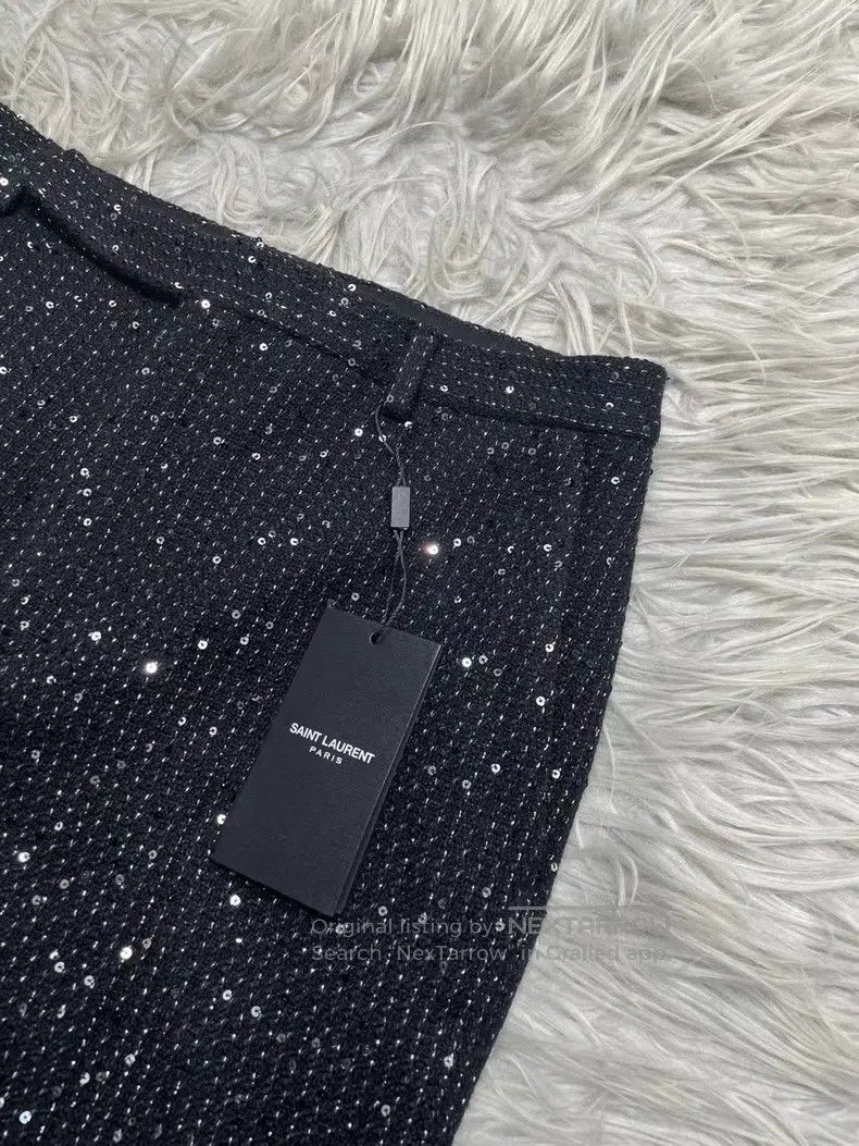 Saint Laurent Paris Saint Laurent Paris Luxury Beaded Trousers Size US 32 / EU 48 - 3 Thumbnail