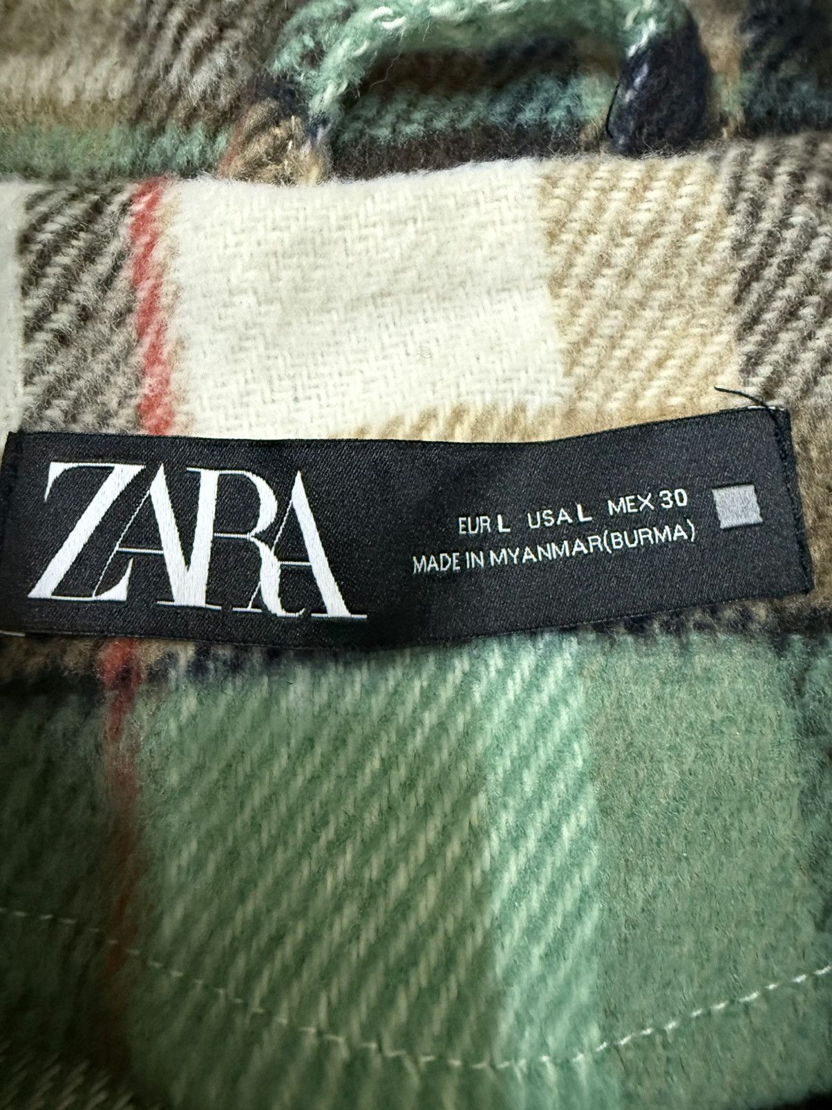 Designer × Japanese Brand × Zara Zara Plaid Flannel Button Up Baggy Jacket Size L / US 10 / IT 46 - 3 Thumbnail