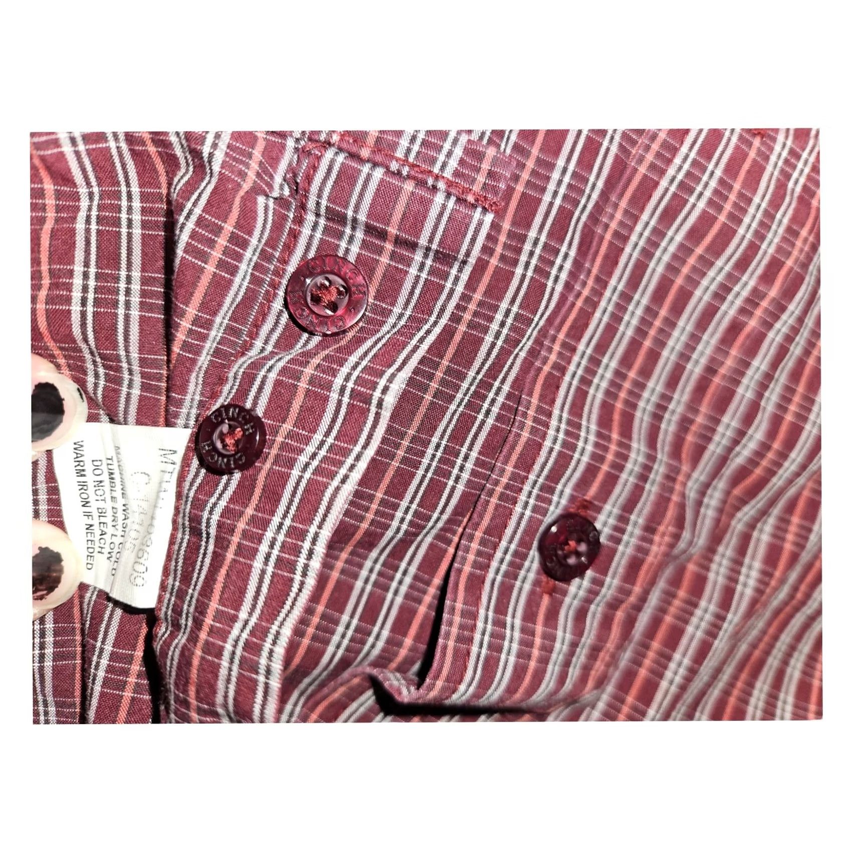 Vintage Cinch Shirt Mens L Red Button Down Men Long Sleeve Check Western Cowboy Casual Size US L / EU 52-54 / 3 - 6 Thumbnail