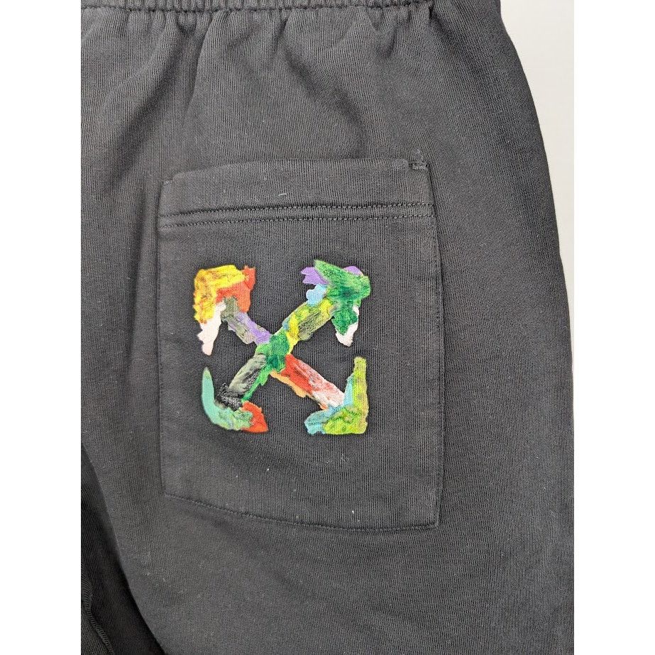 Off-White o1rshd1 Brush Arr Summer Sweatshort in Black/Multicolor Size US 36 / EU 52 - 13 Thumbnail