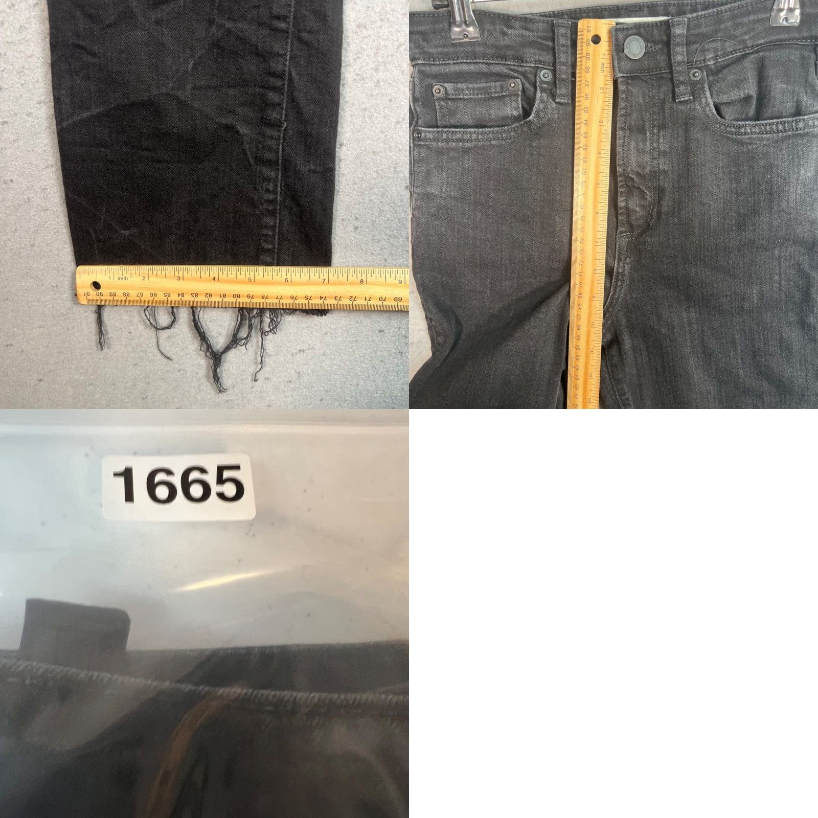 Zara Zara Womens Jeans Size 4 Black Frayed Hem Straight Leg Cotton Blend Denim Size 27" / US 4 / IT 40 - 8 Thumbnail