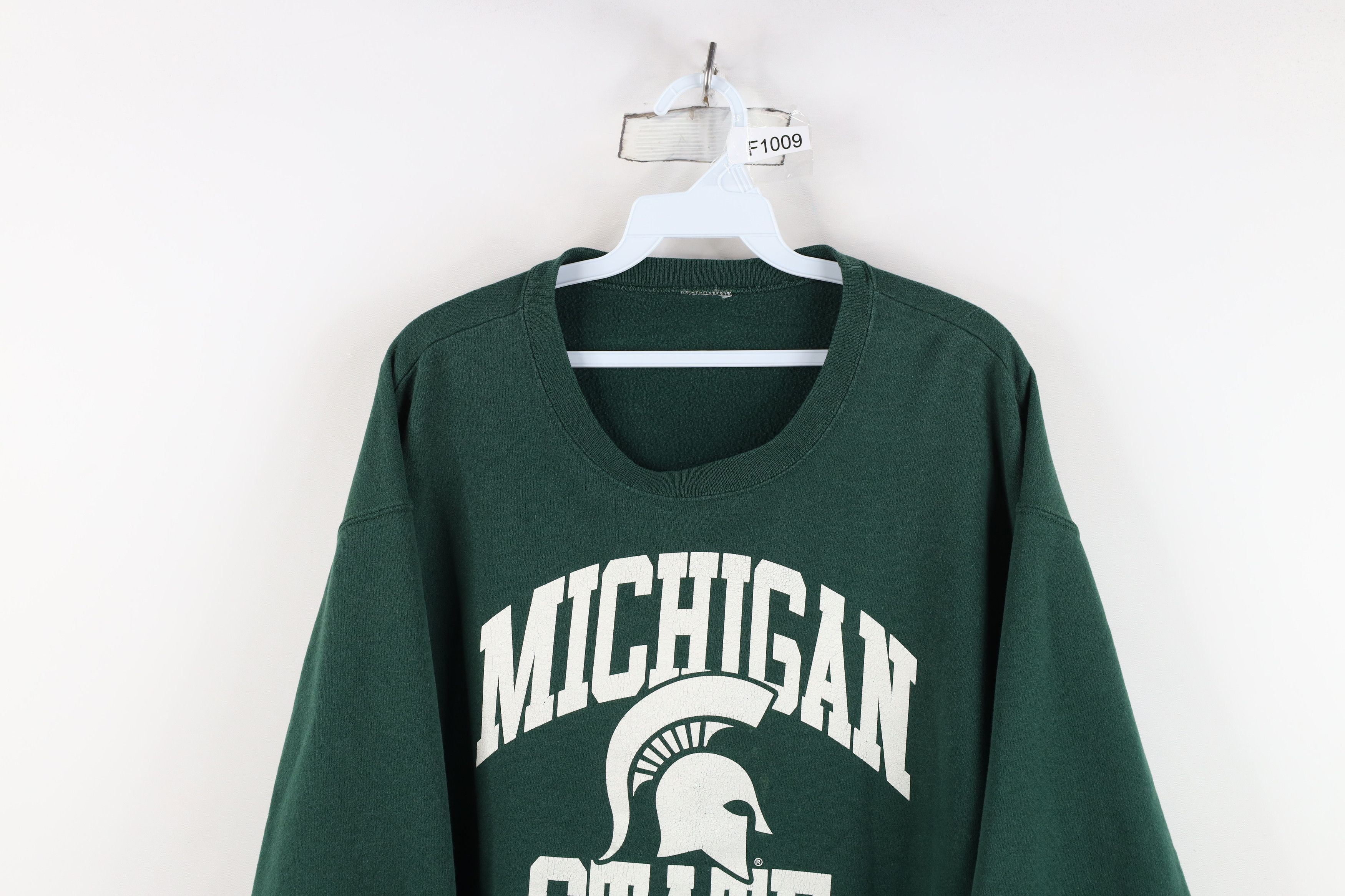 Vintage Vintage 90s Michigan State University Crewneck Sweatshirt Size US XL / EU 56 / 4 - 2 Thumbnail