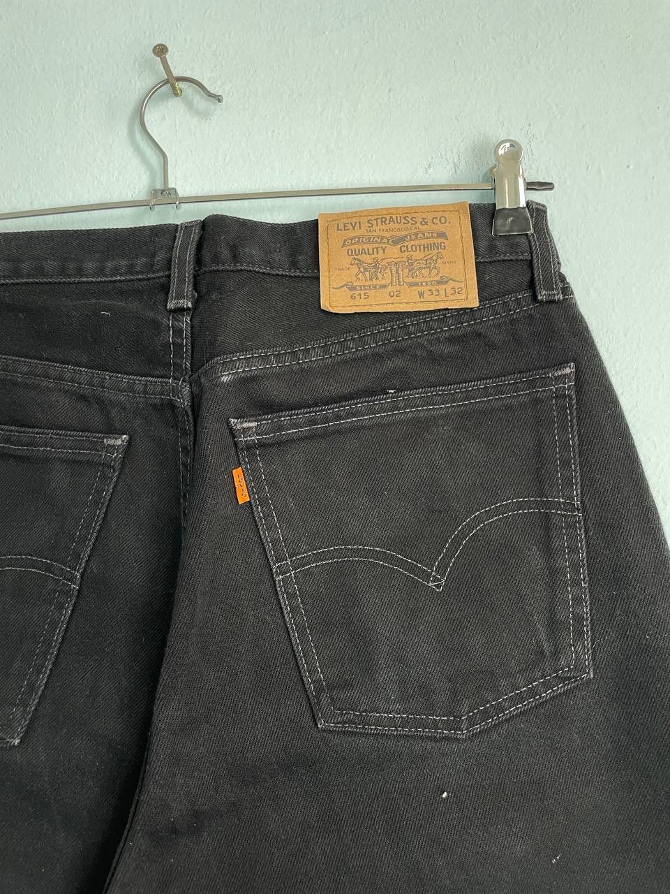 Levi's × Vintage Crazy Levis Black Jeans Distressed Faded Size US 33 - 6 Thumbnail