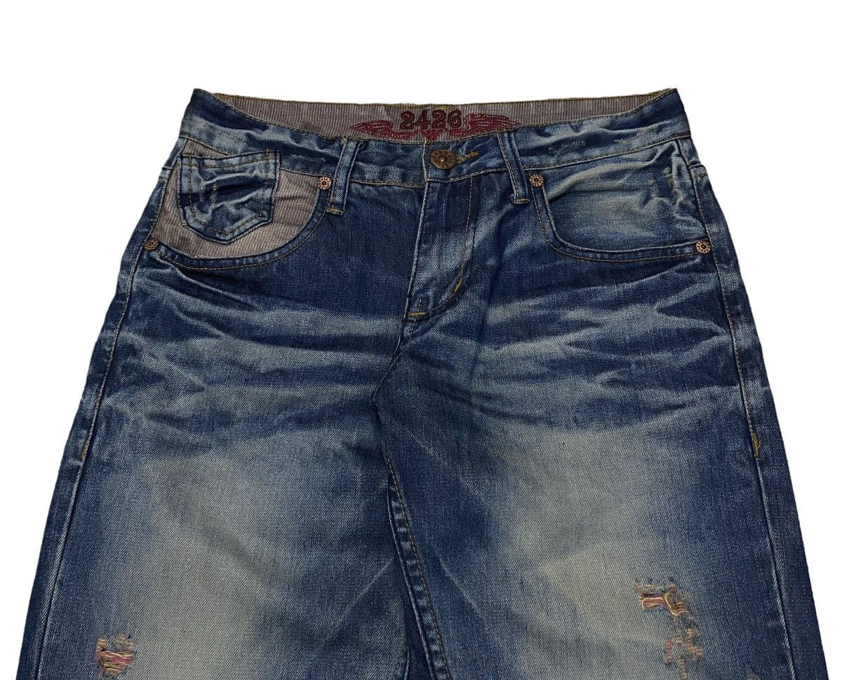 If Six Was Nine Rare Design Vintage Japanese Brand 2426 Jeans 2000s Size US 31 - 3 Thumbnail