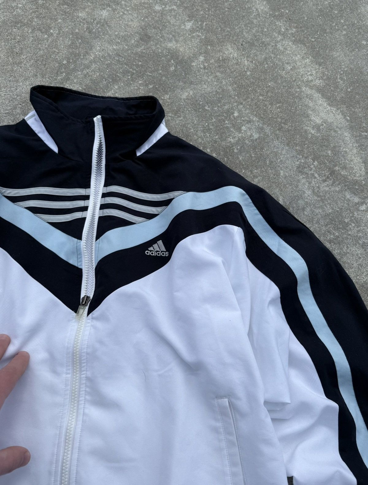 Adidas × Vintage Vintage Adidas Y2K avantgarde streetwear jacket Size US M / EU 48-50 / 2 - 10 Thumbnail