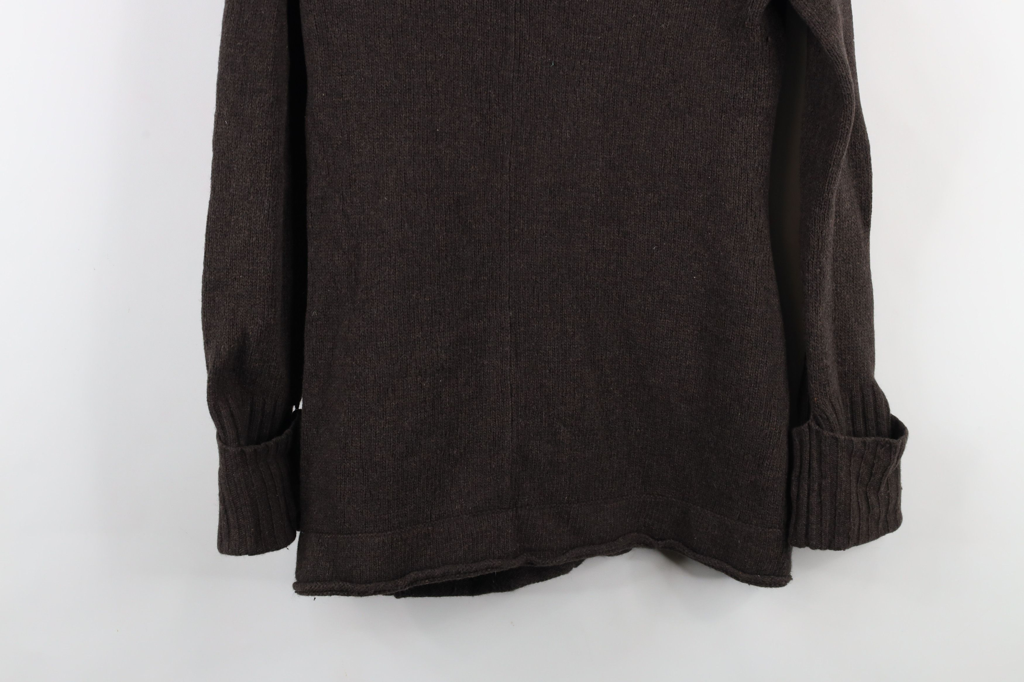 Eddie Bauer × Vintage Vintage Eddie Bauer Ribbed Knit Shawl Cardigan Sweater Brown Size M / US 6-8 / IT 42-44 - 13 Thumbnail
