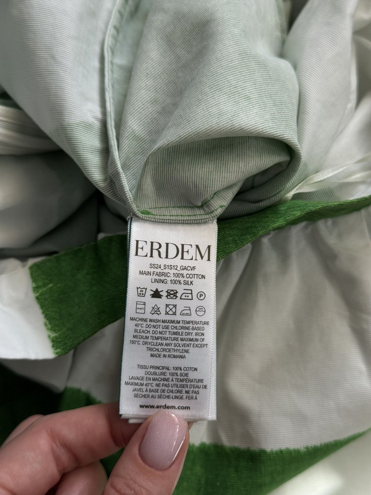 Erdem Erdem S/S 2024 graphic poplin maxi skirt Size 30" / US 8 / IT 44 - 10 Thumbnail