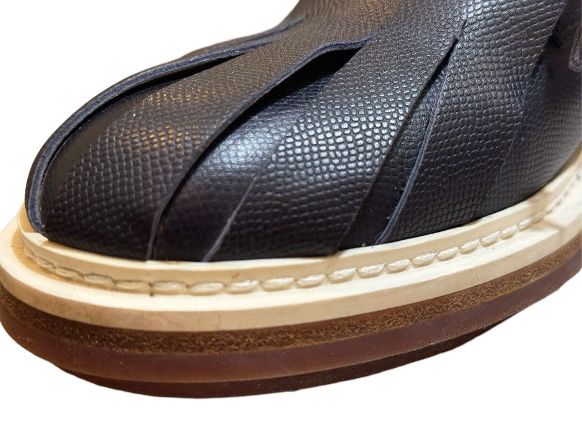 Kris Van Assche KRISVANASSCHE Navy Fringed Tongue Derby Shoes – SUPER RARE Size US 8 / EU 41 - 11 Thumbnail
