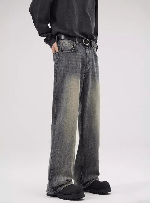Japanese Brand × Jean Men's straight baggy trendy casual distressed wide-leg jeans Size US 32 / EU 48 - 3 Thumbnail