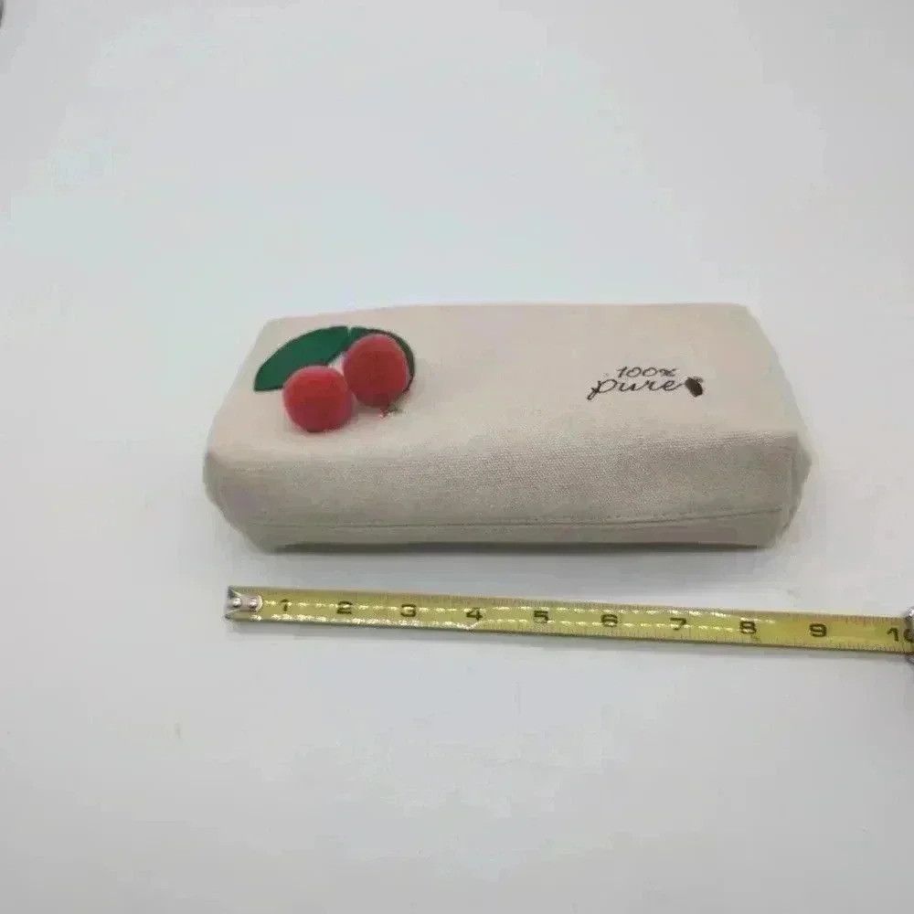 Designer 100 % Pure Cherry zipper bag Fruit Pigmented NWOT Size ONE SIZE - 6 Thumbnail