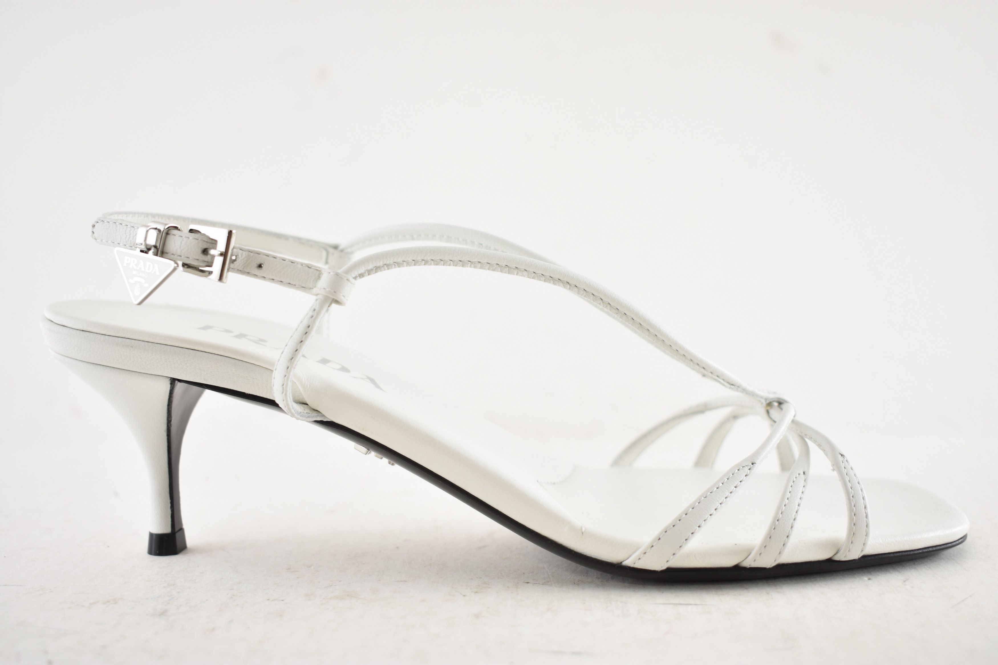 Prada Prada Capretto Strappy 55mm Sandal Mule Kitten Heel 41 Size US 11 / IT 41 - 2 Thumbnail