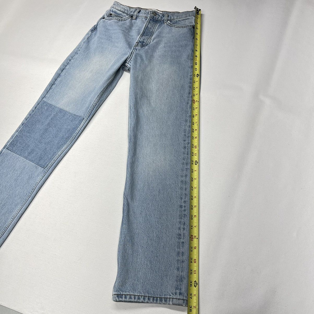 Reformation Reformation Jeans Cynthia High Rise Straight Patch Tahoe Size 25" / US 0 / IT 36 - 17 Thumbnail