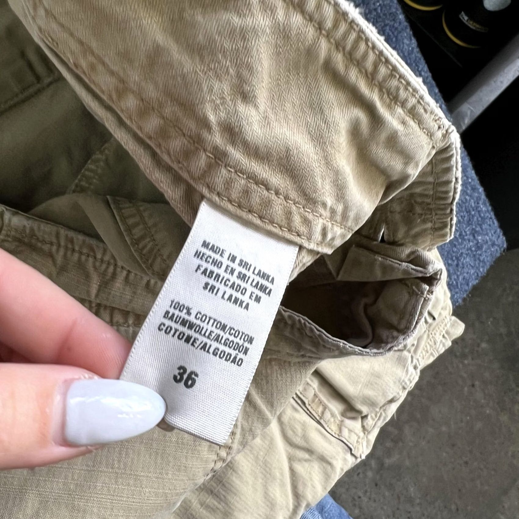 Lucky Brand Lucky Brand Cargo Pants Mens 36x32 Beige Straight Leg Utility Casual Ripstop Pants Size US 36 / EU 52 - 5 Thumbnail
