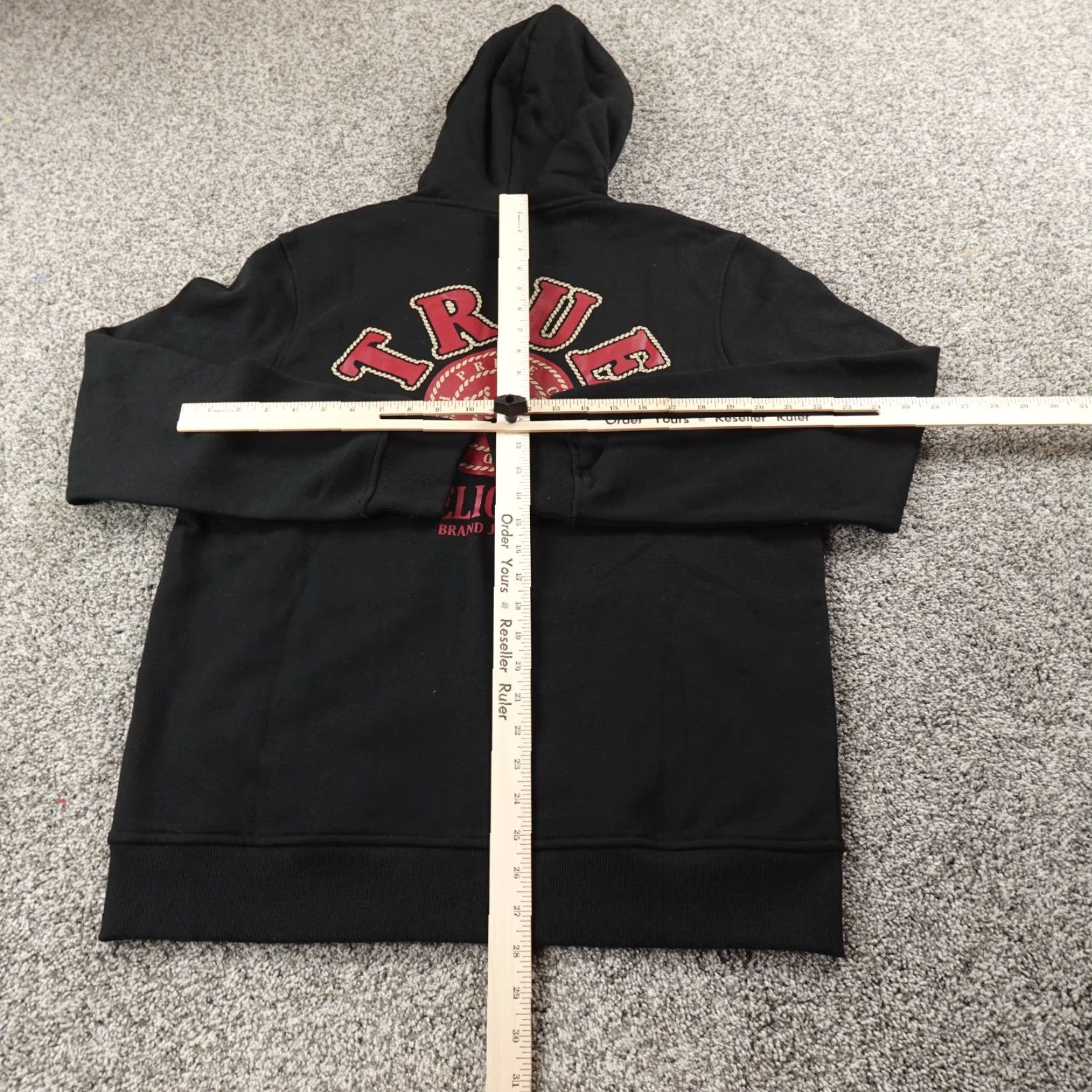 True Religion TRUE RELIGION Hoodie Mens L Black Logo Full Zip Sweatshirt Sweater Jacket Size US L / EU 52-54 / 3 - 6 Thumbnail
