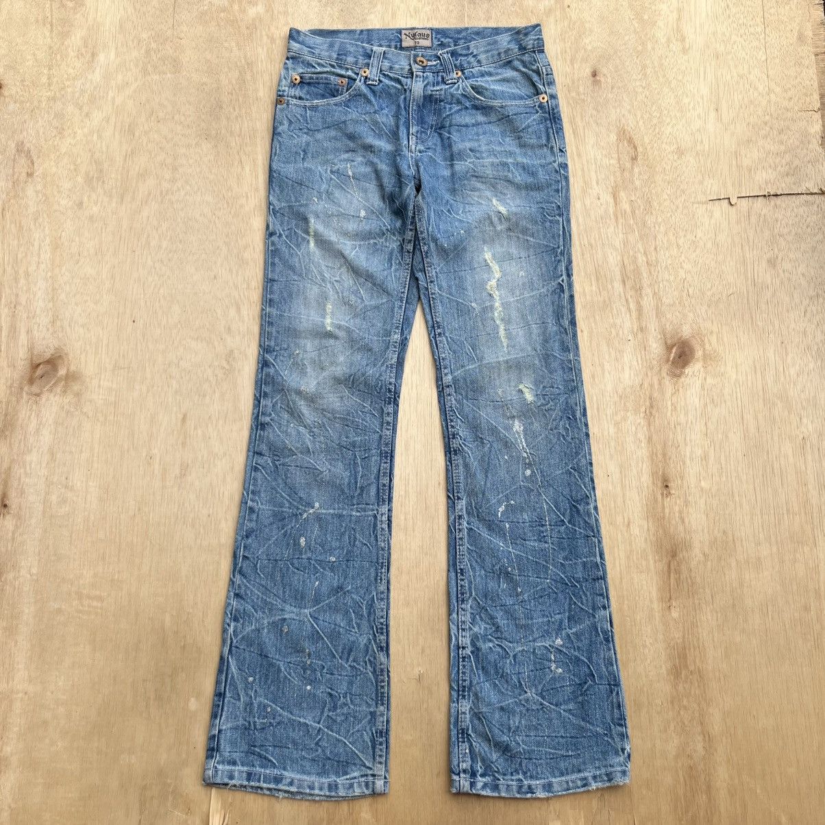 Hysteric Glamour NYLAUS CLOTHING VTG JAPANESE BRAND DISTRESSED FLARE DENIM Size US 28 / EU 44 - 1 Thumbnail
