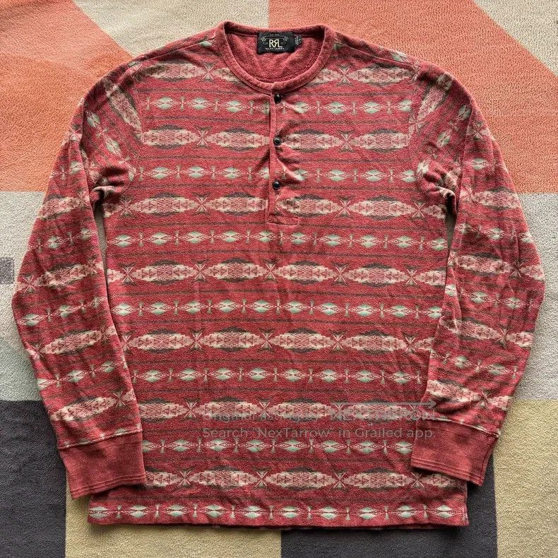 RRL Ralph Lauren RRL Ralph Lauren Southwest Henry collar hoodie t-shirt Size US M / EU 48-50 / 2 - 1 Thumbnail
